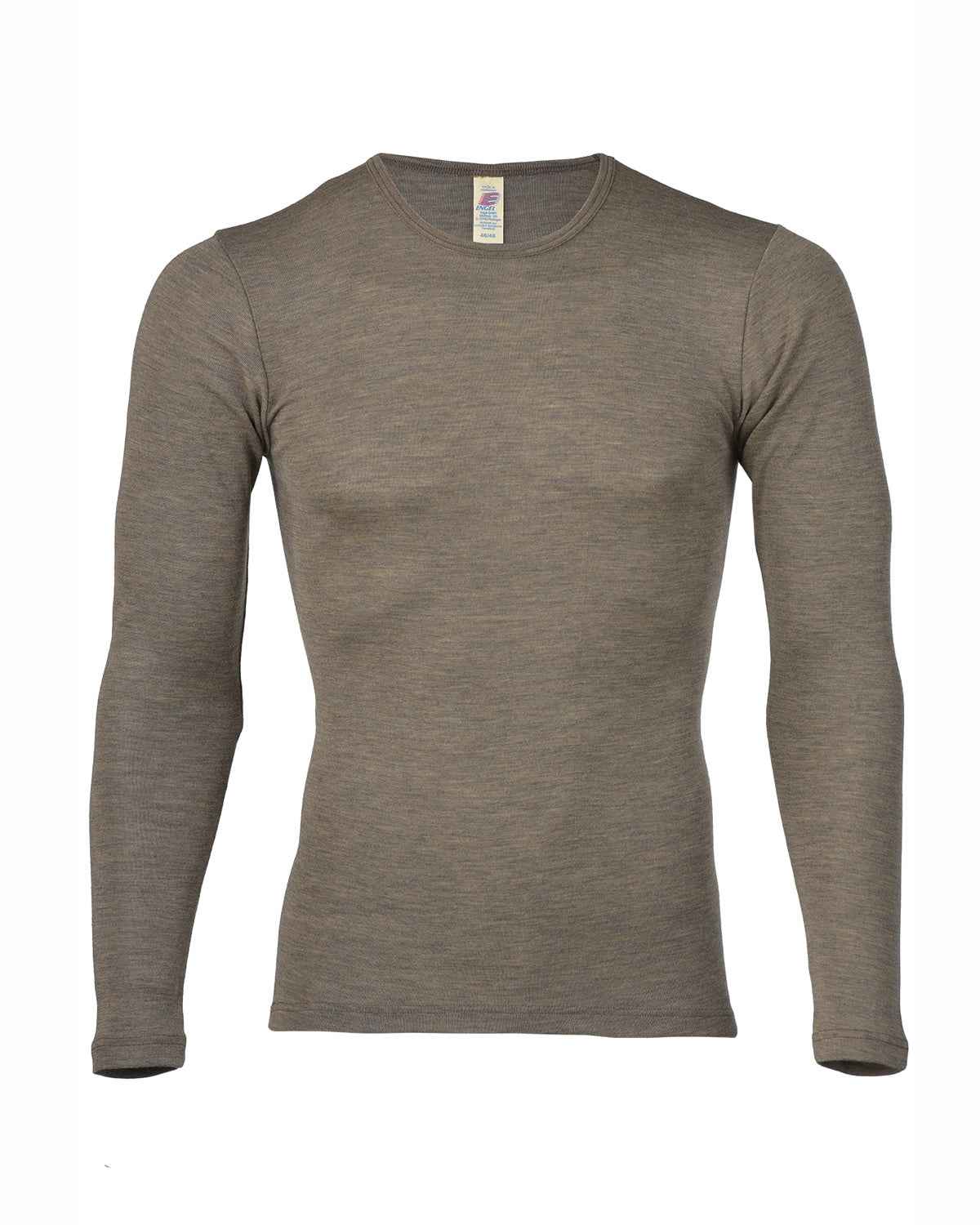 Engel Natur Herren Shirt Langarm Wolle Seide