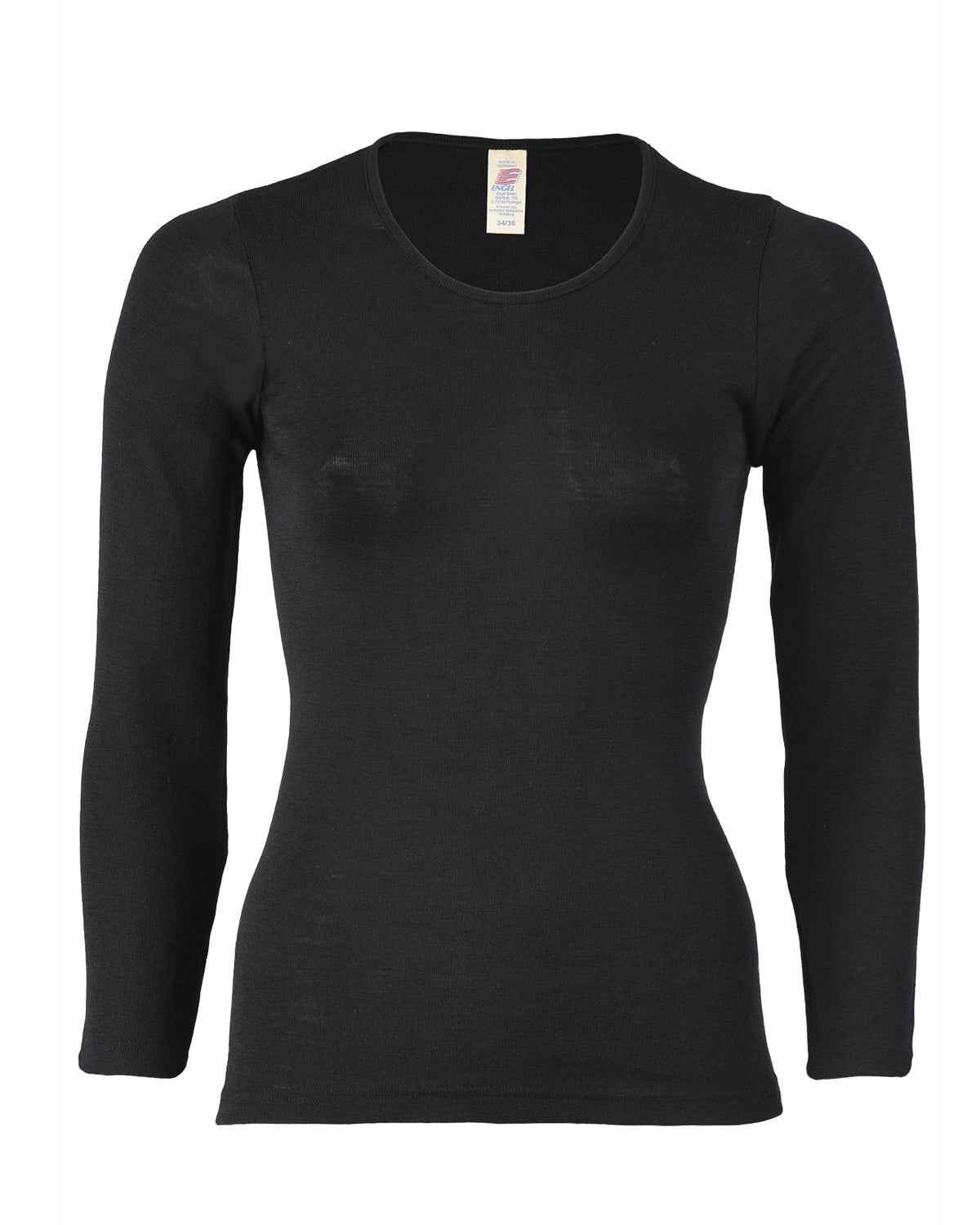 Engel Natur Damen-Shirt Langarm Wolle Seide
