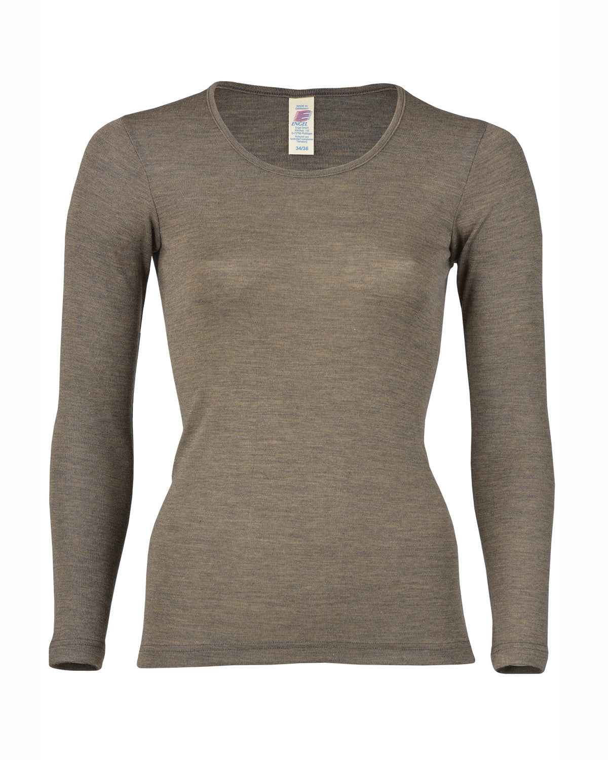 Engel Natur Damen-Shirt Langarm Wolle Seide