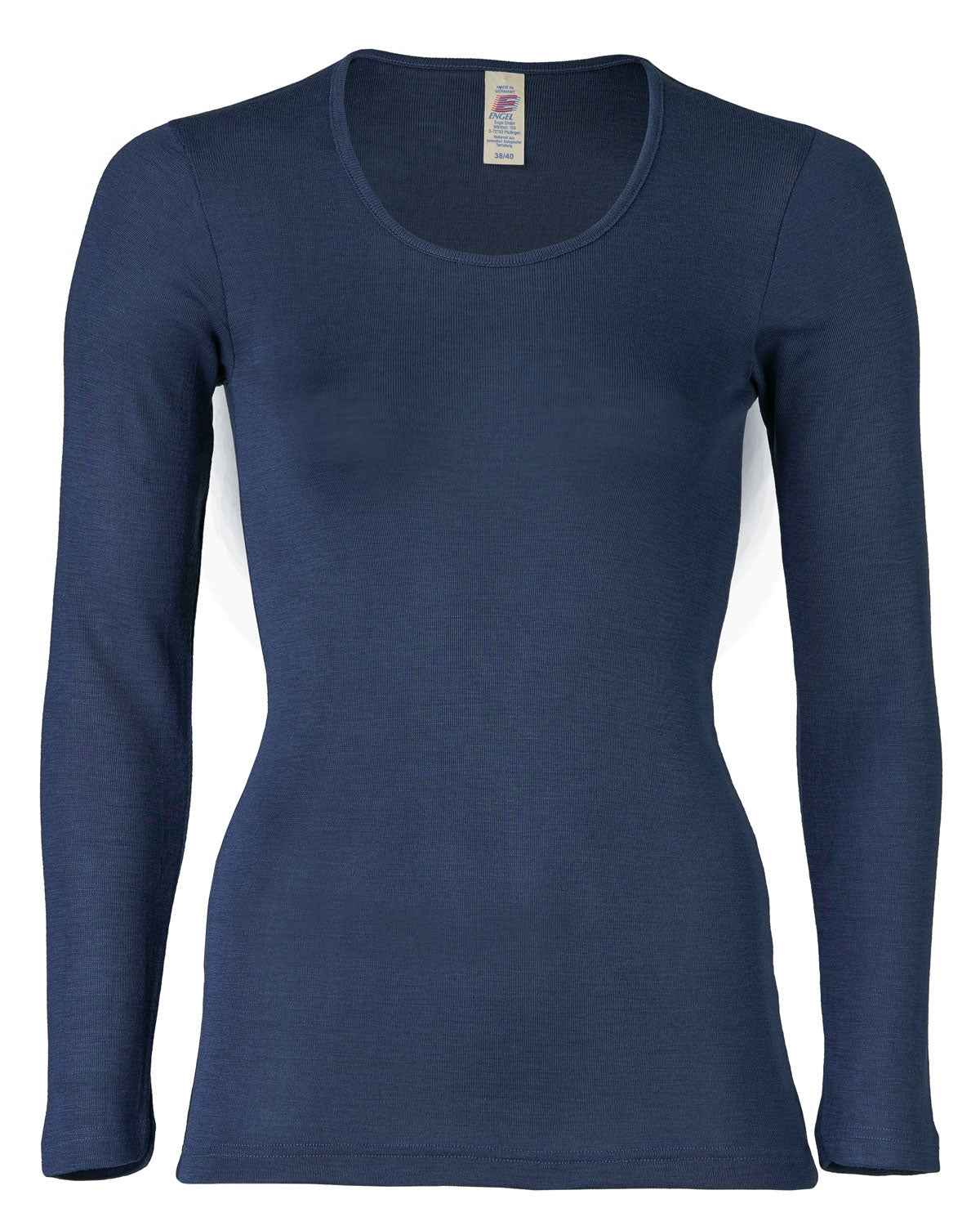 Engel Natur Damen-Shirt Langarm Wolle Seide