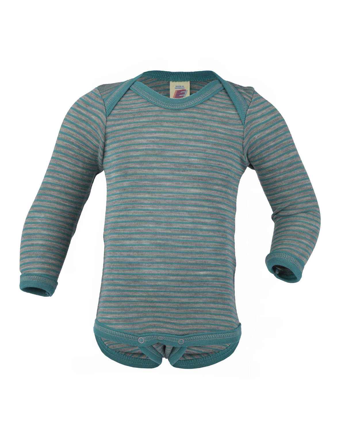 Engel Natur Baby-Body Langarm Schlupfkragen Wolle Seide
