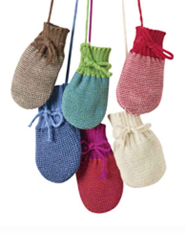 Disana Baby Strick-Handschuhe Melange kbT Merinowolle