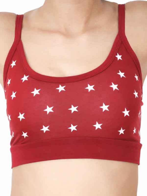 Albero Natur Bustier Bio Baumwolle Elasthan mit weißen Sternen