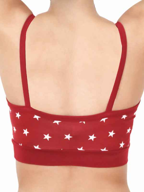 Albero Natur Bustier Bio Baumwolle Elasthan mit weißen Sternen