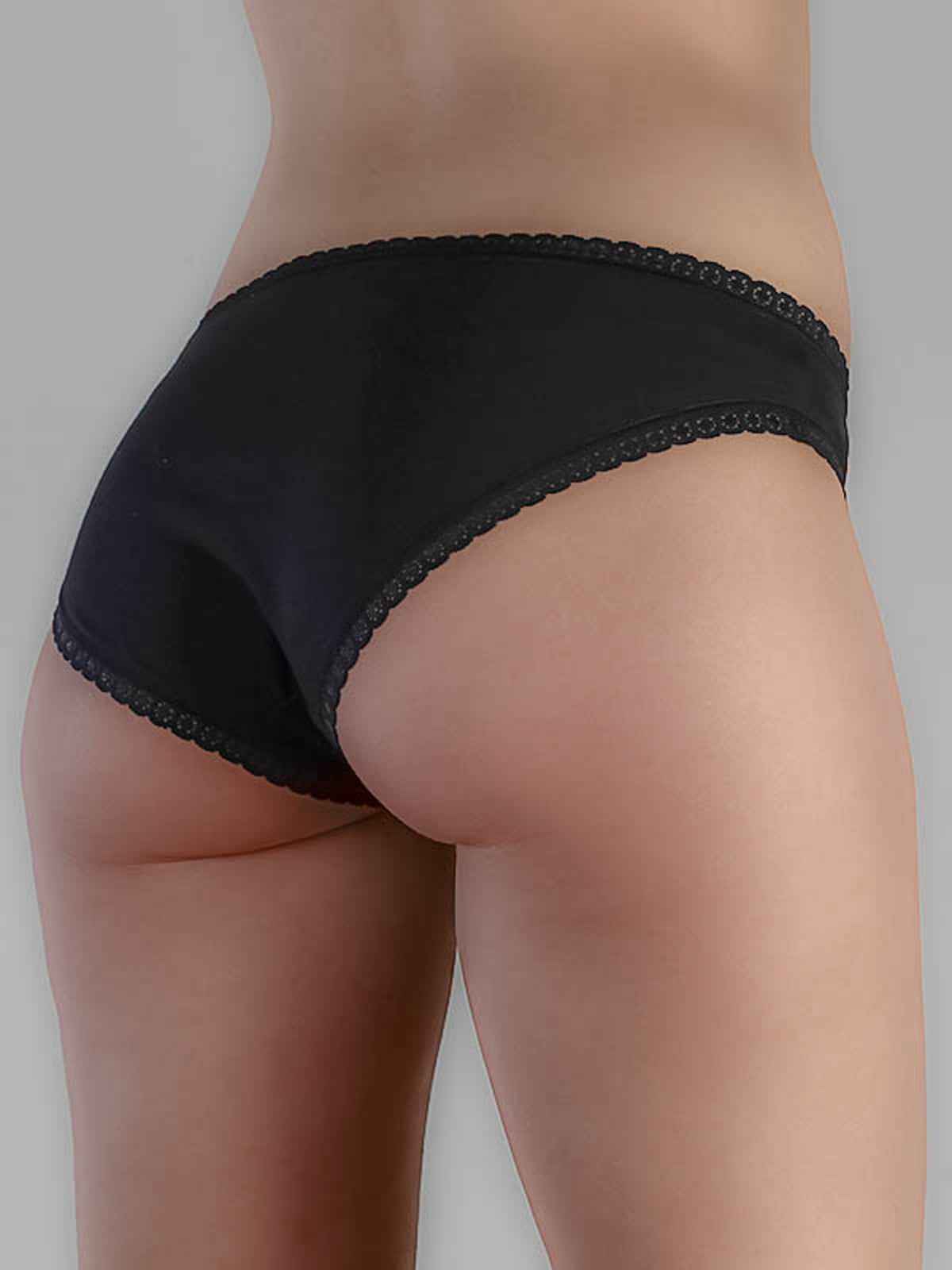 Albero Natur Damen Slip mit Spitze Bio Baumwolle Elasthan