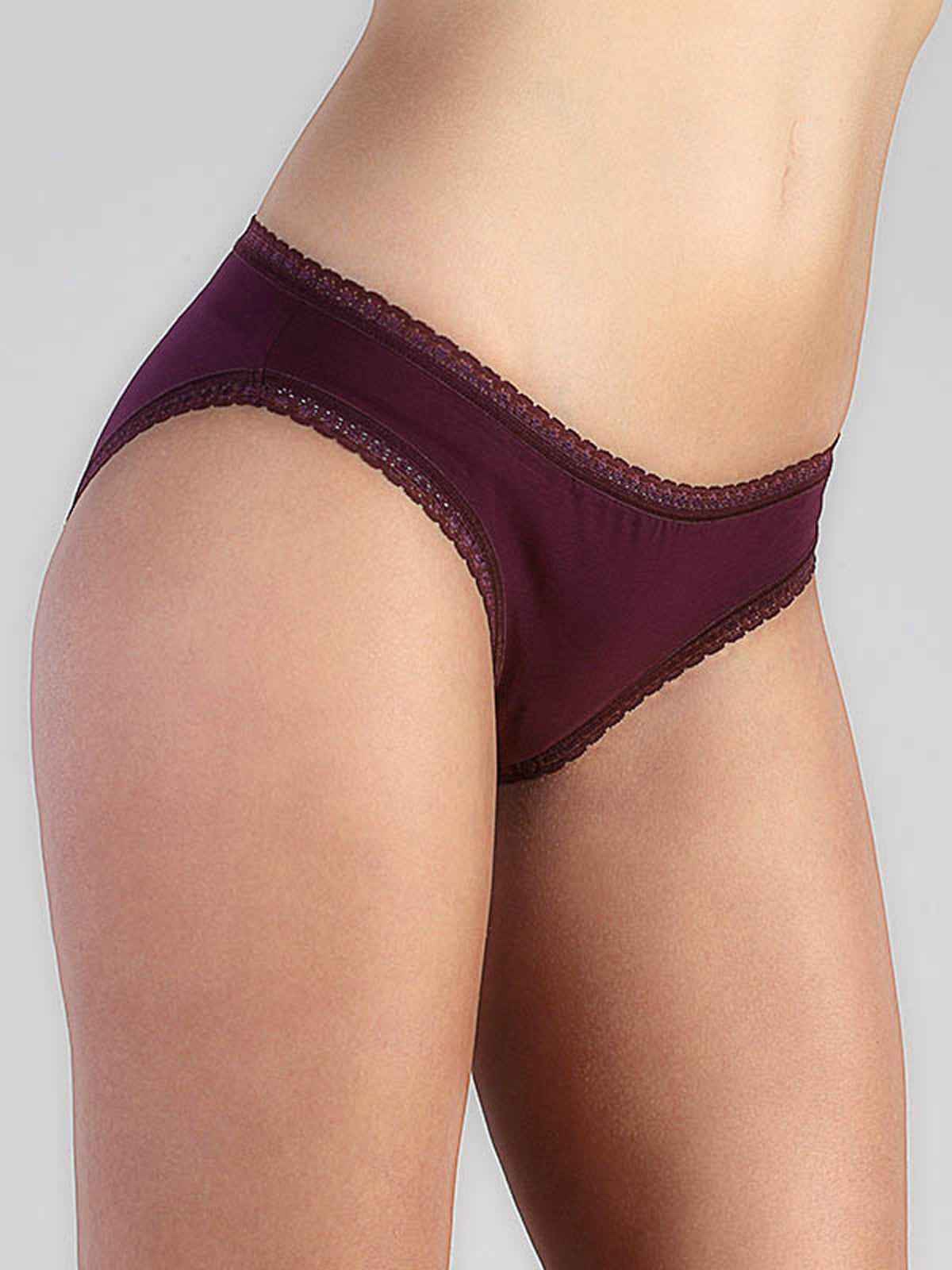 Albero Natur Damen Slip mit Spitze Bio Baumwolle Elasthan