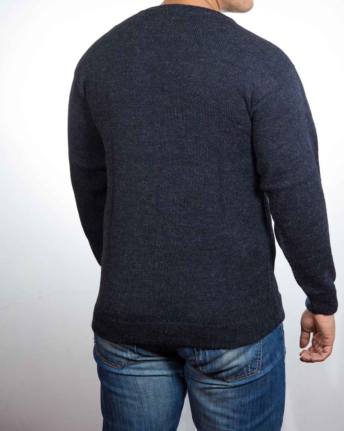 Chompas Herren Pullover V-Ausschnitt reiner Alpaka Wolle