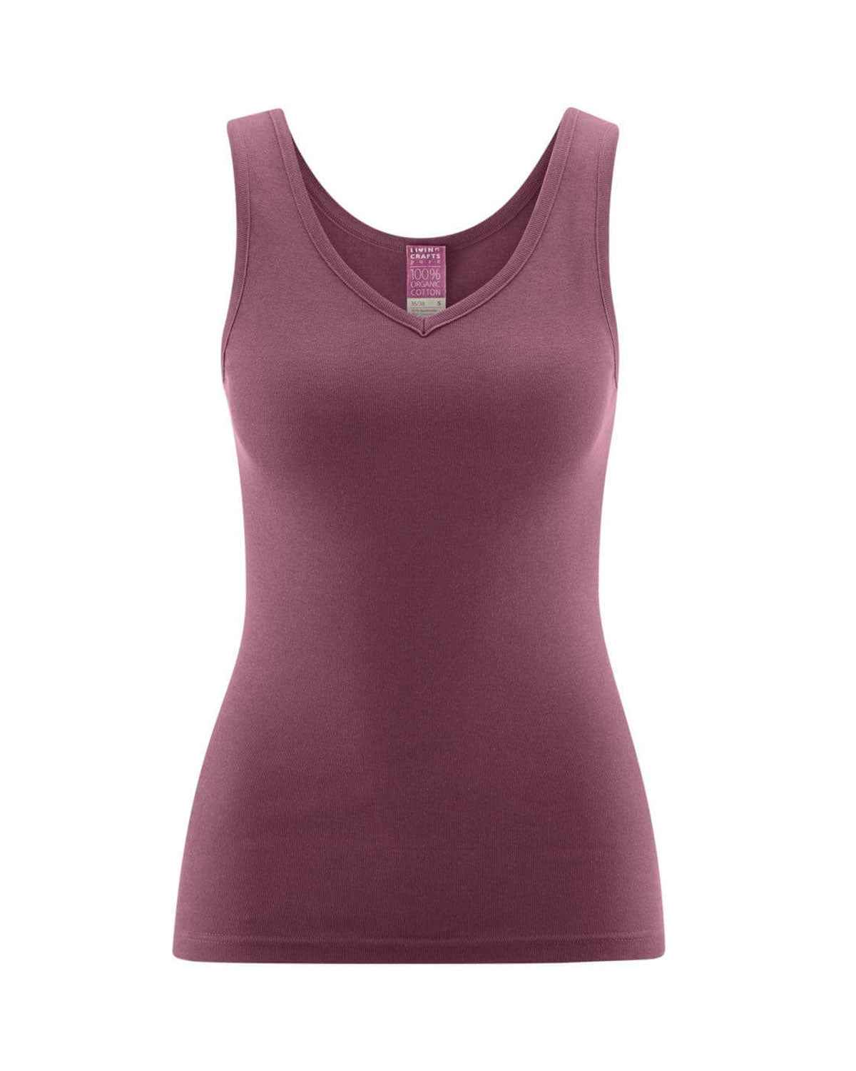 Living Crafts Damen V-Neck-Trägertop Bio Baumwolle
