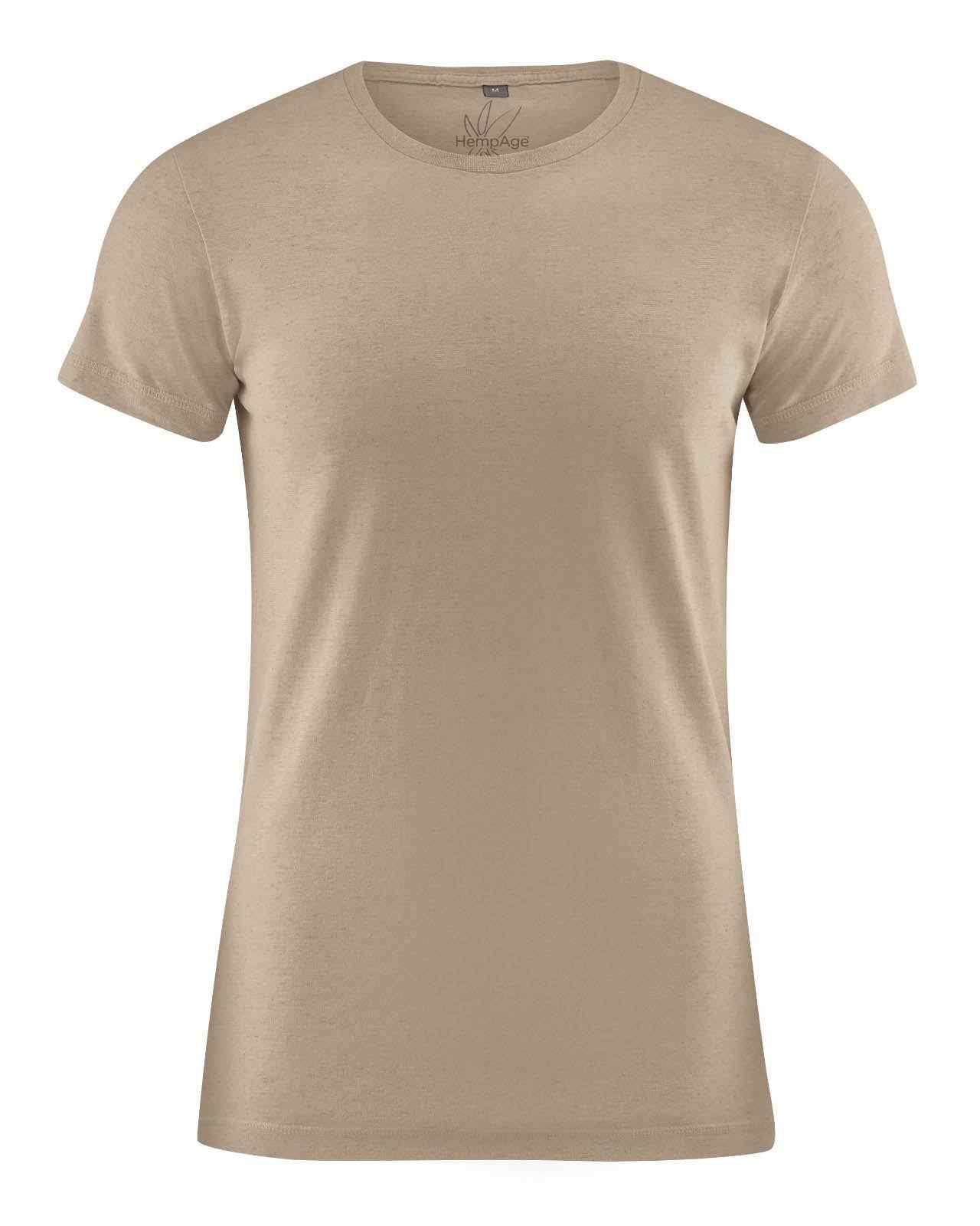 Hempage Herren T-Shirt slim fit Hanf Bio Baumwolle