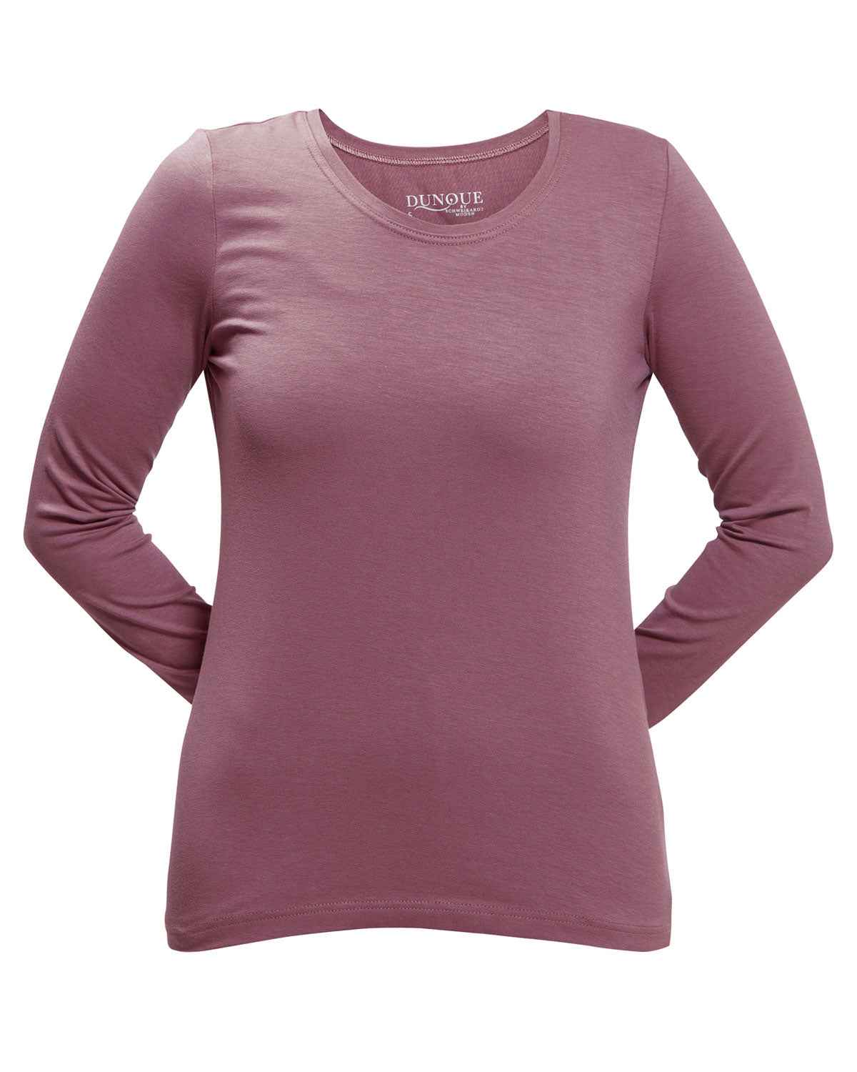 Dunque Damen Shirt Langarm Bio Baumwolle Elasthan