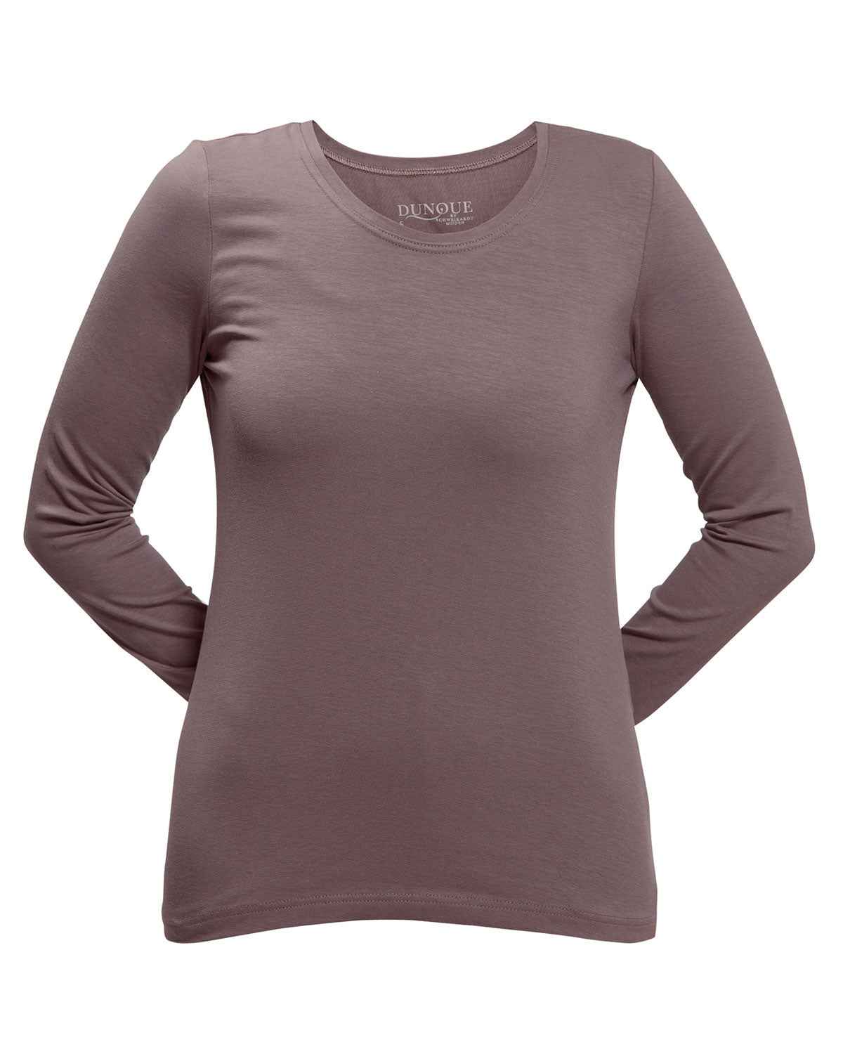 Dunque Damen Shirt Langarm Bio Baumwolle Elasthan