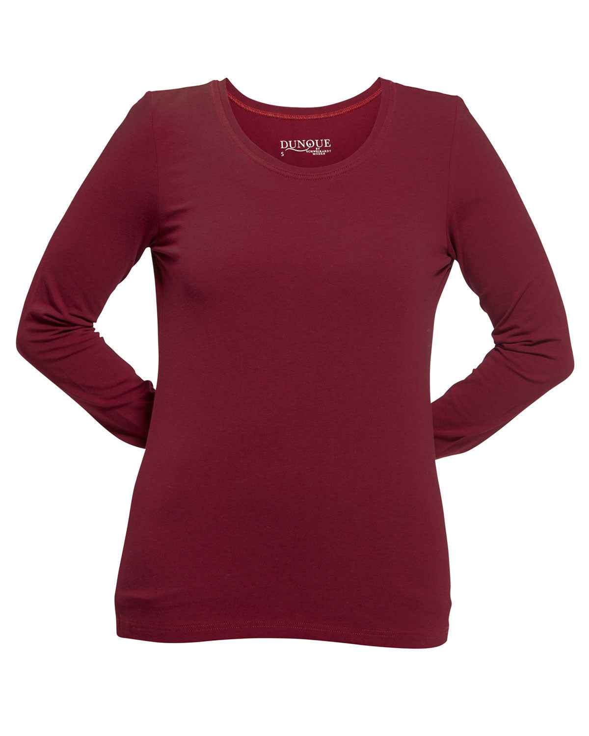 Dunque Damen Shirt Langarm Bio Baumwolle Elasthan