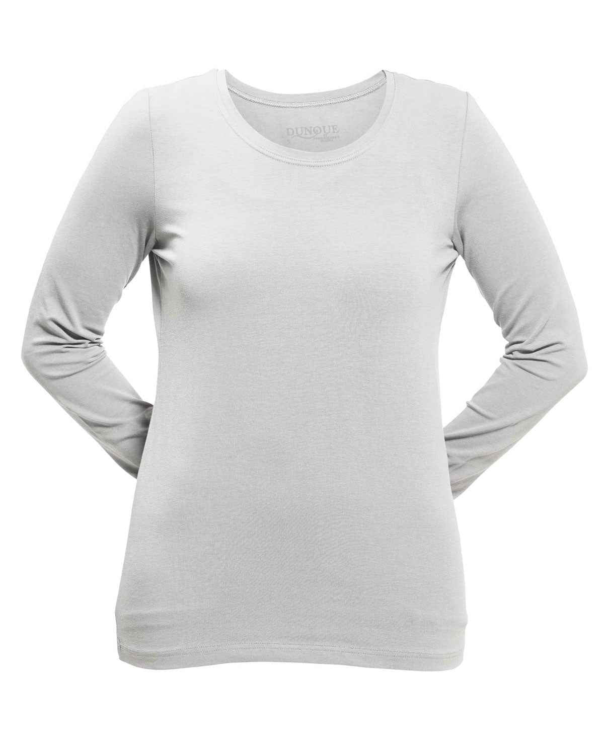 Dunque Damen Shirt Langarm Bio Baumwolle Elasthan