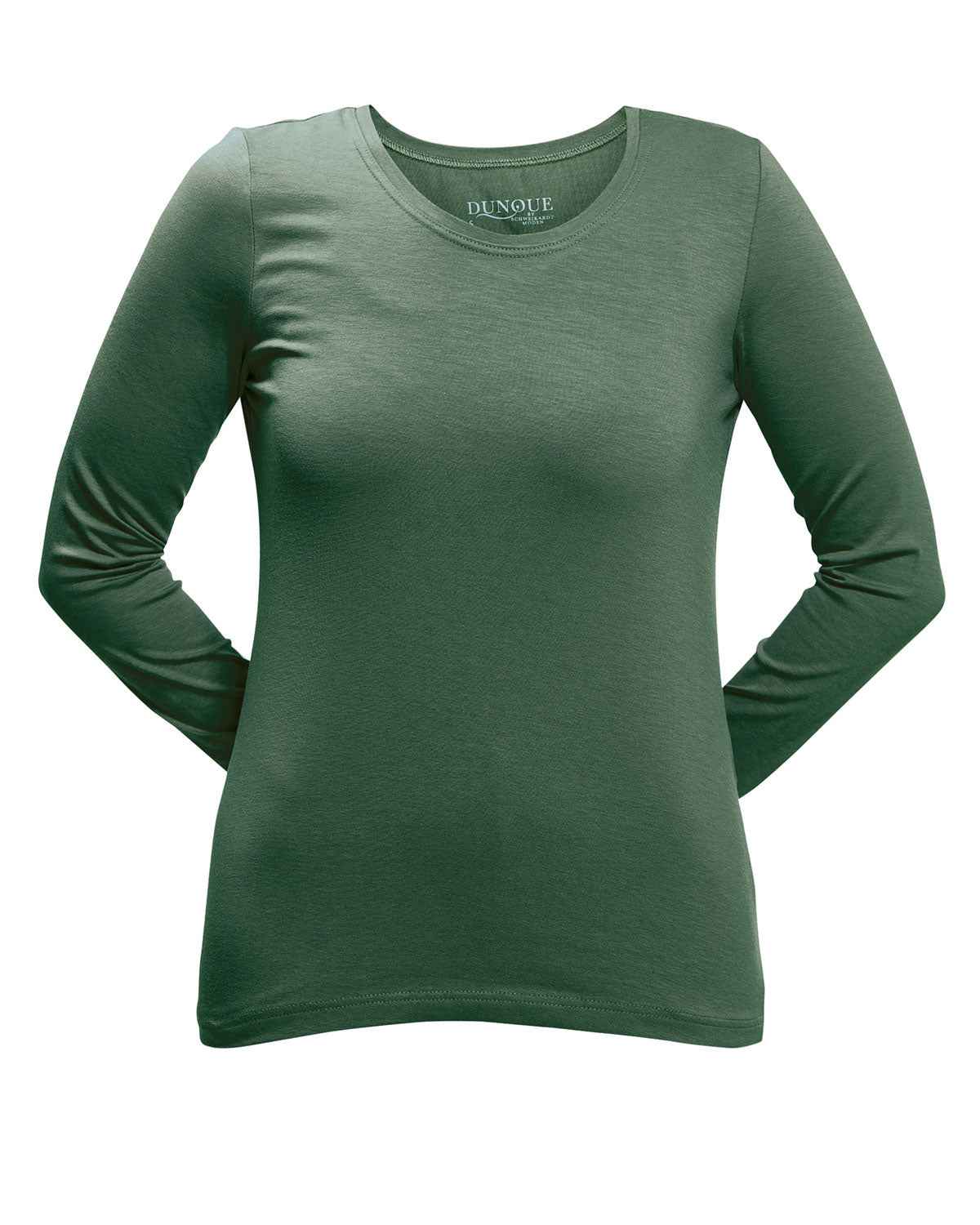 Dunque Damen Shirt Langarm Bio Baumwolle Elasthan