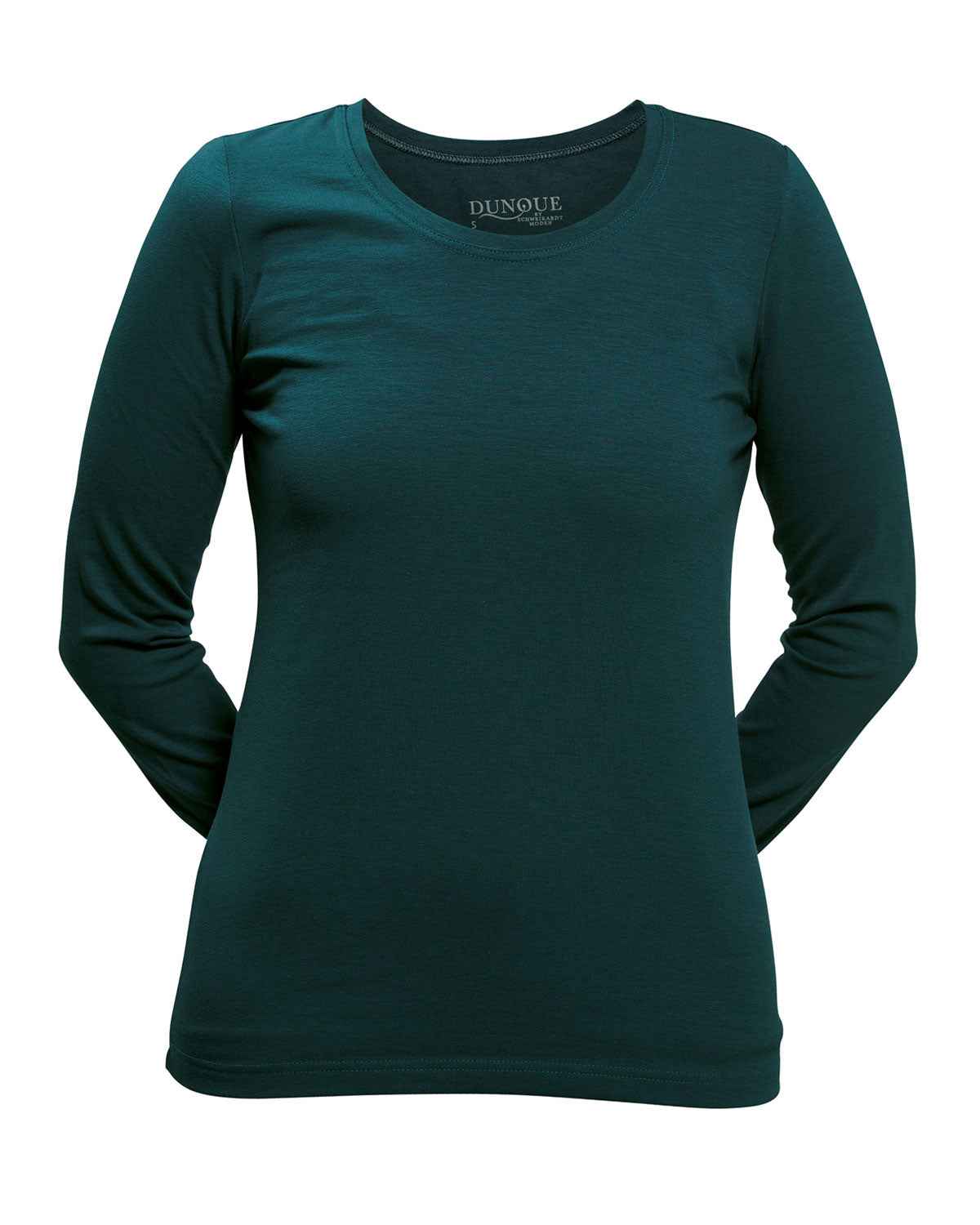 Dunque Damen Shirt Langarm Bio Baumwolle Elasthan