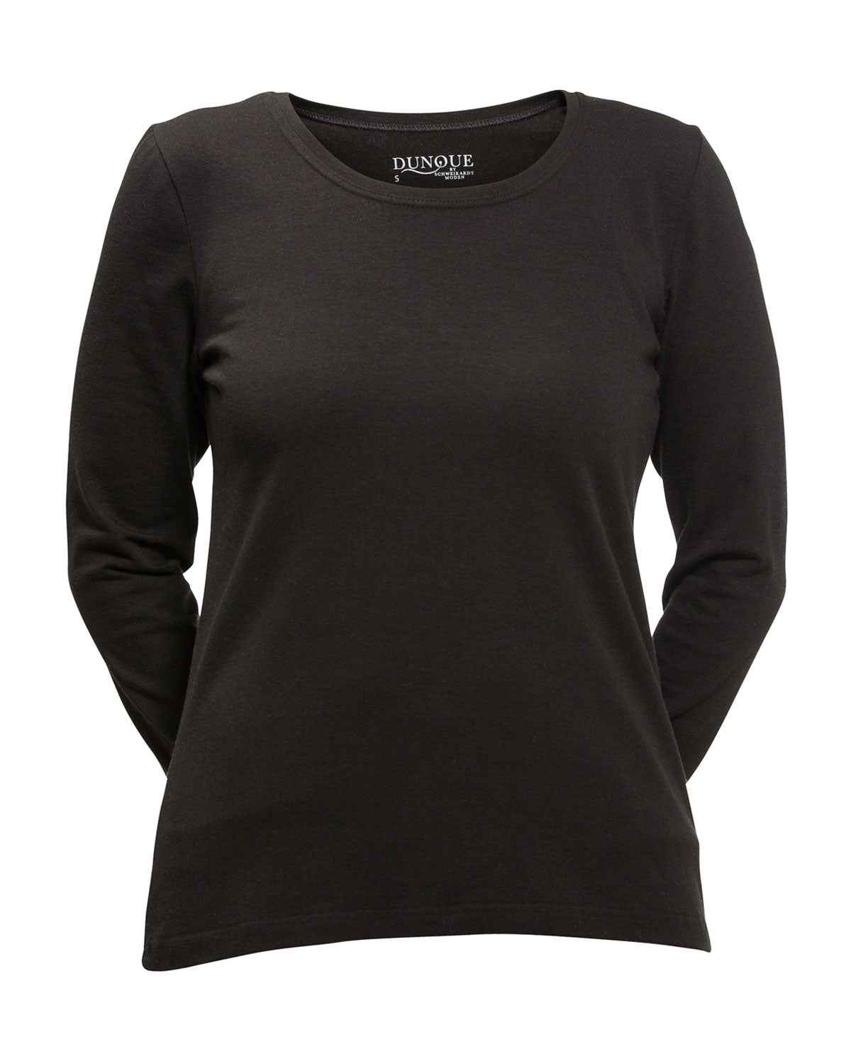 Dunque Damen Shirt Langarm Bio Baumwolle Elasthan