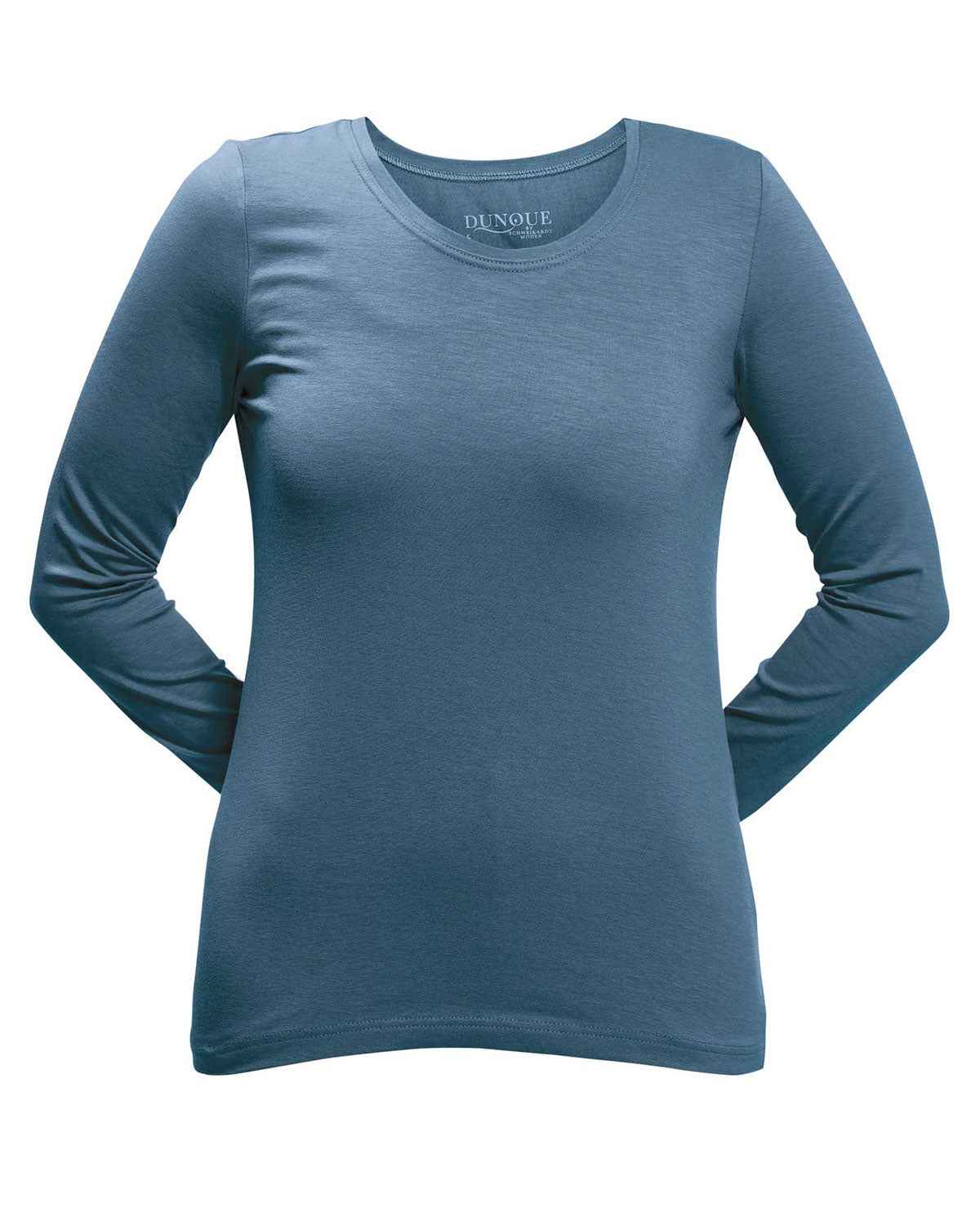 Dunque Damen Shirt Langarm Bio Baumwolle Elasthan