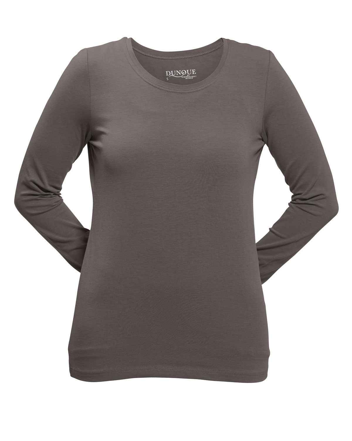 Dunque Damen Shirt Langarm Bio Baumwolle Elasthan