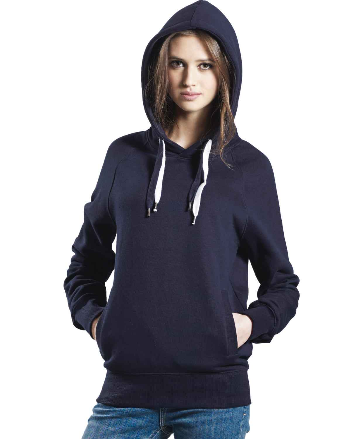Unisex Pullover Hoody Raglan aus Baumwolle (Bio)