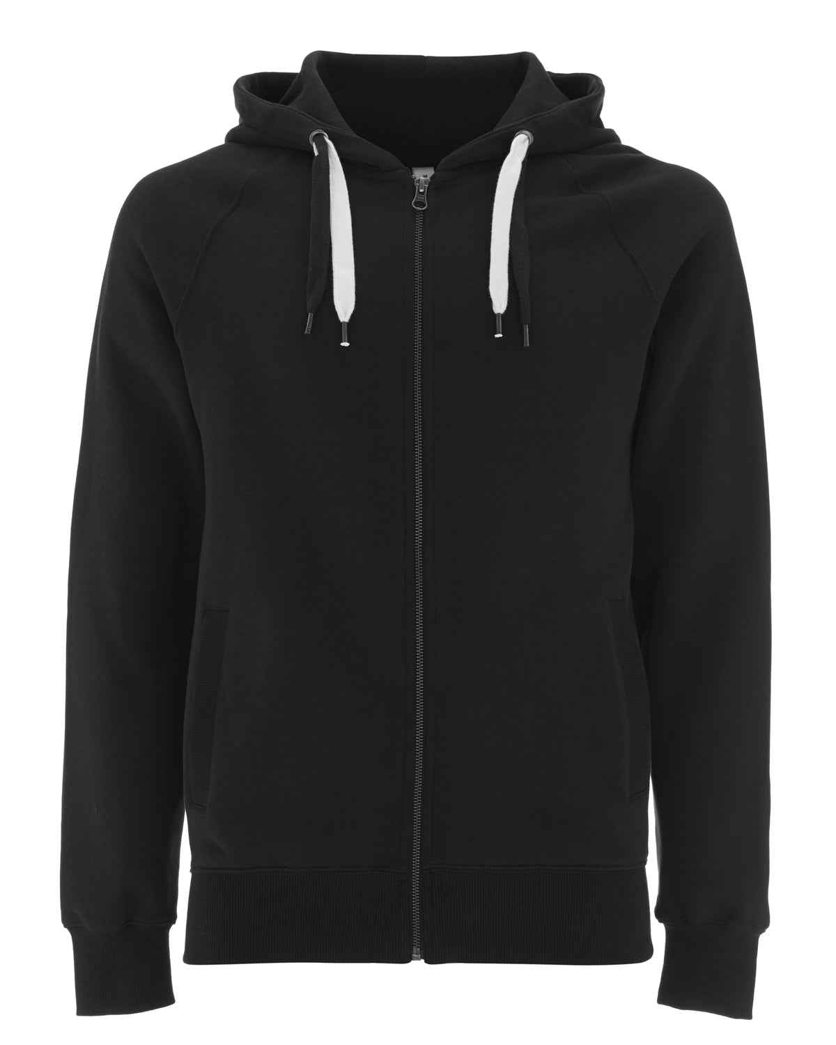 Unisex Zip-UP Hoody Jacke Raglanärmel Bio Baumwolle