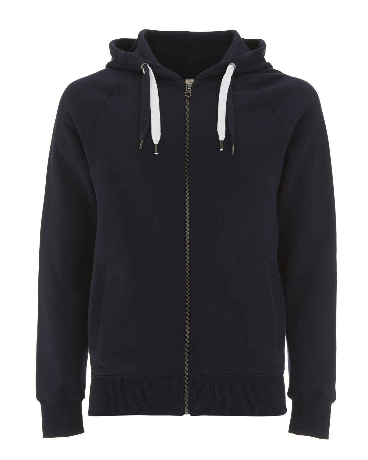 Unisex Zip-UP Hoody Jacke Raglanärmel Bio Baumwolle