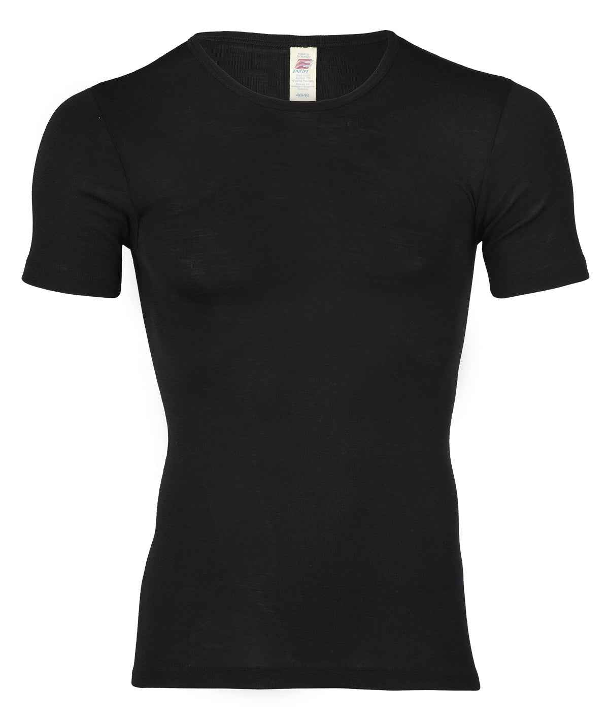 Engel Natur Herren Shirt Kurzarm Wolle Seide