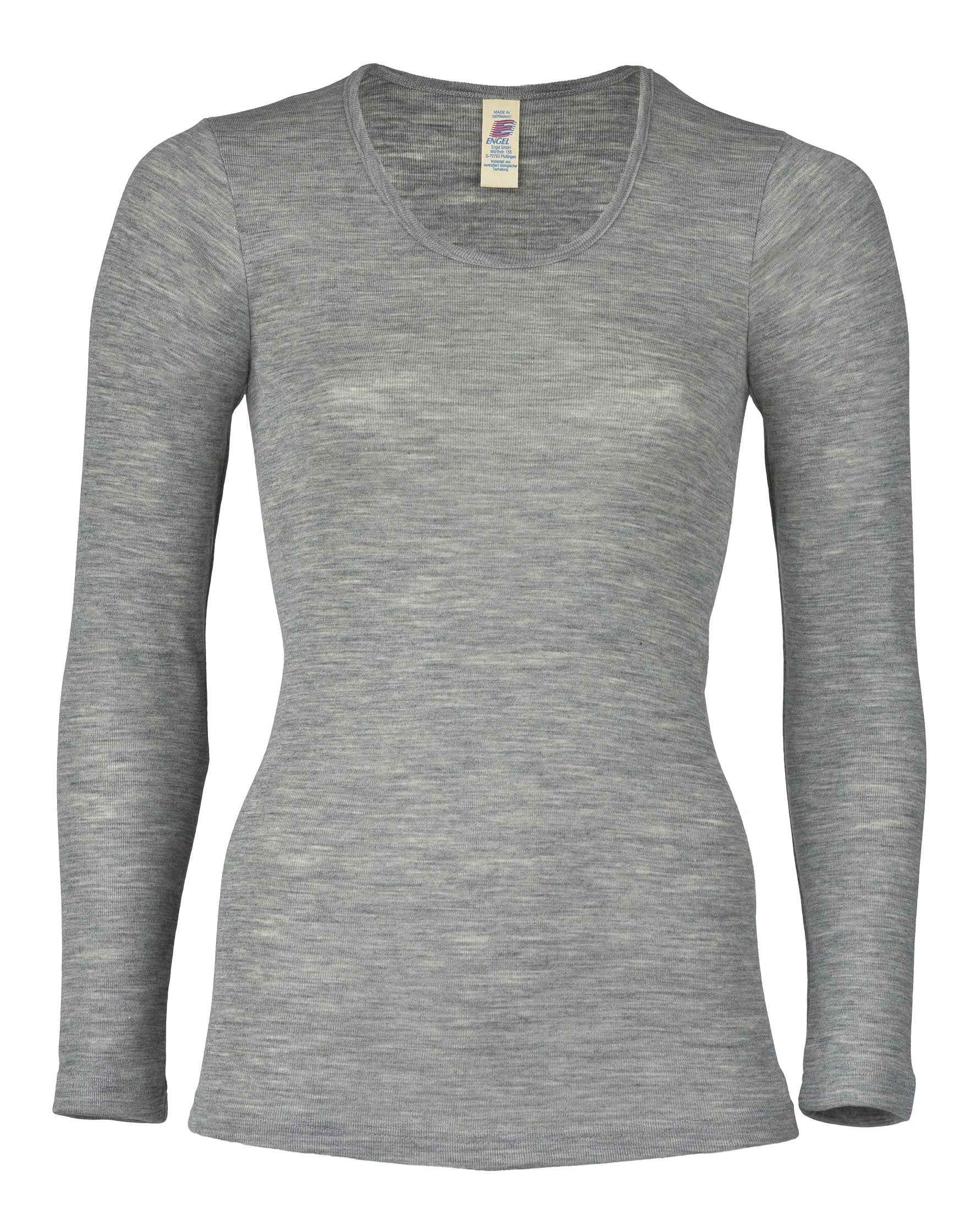 Engel Natur Damen-Shirt Langarm Wolle Seide