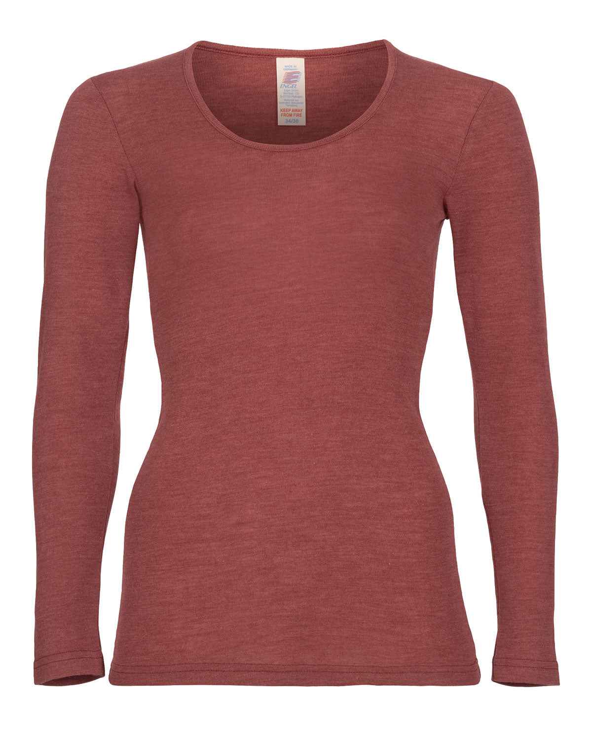 Engel Natur Damen-Shirt Langarm Wolle Seide