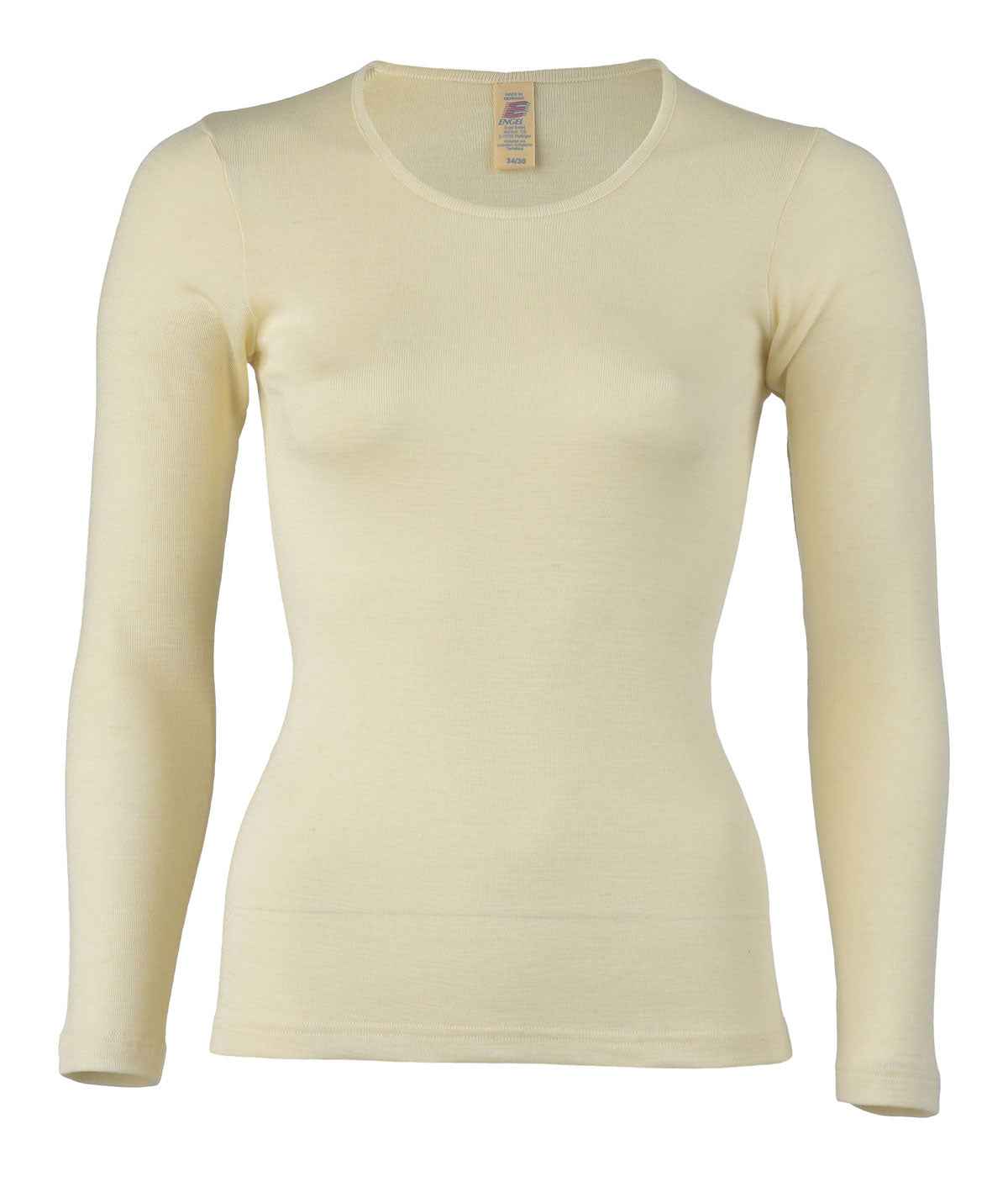 Engel Natur Damen-Shirt Langarm Wolle Seide