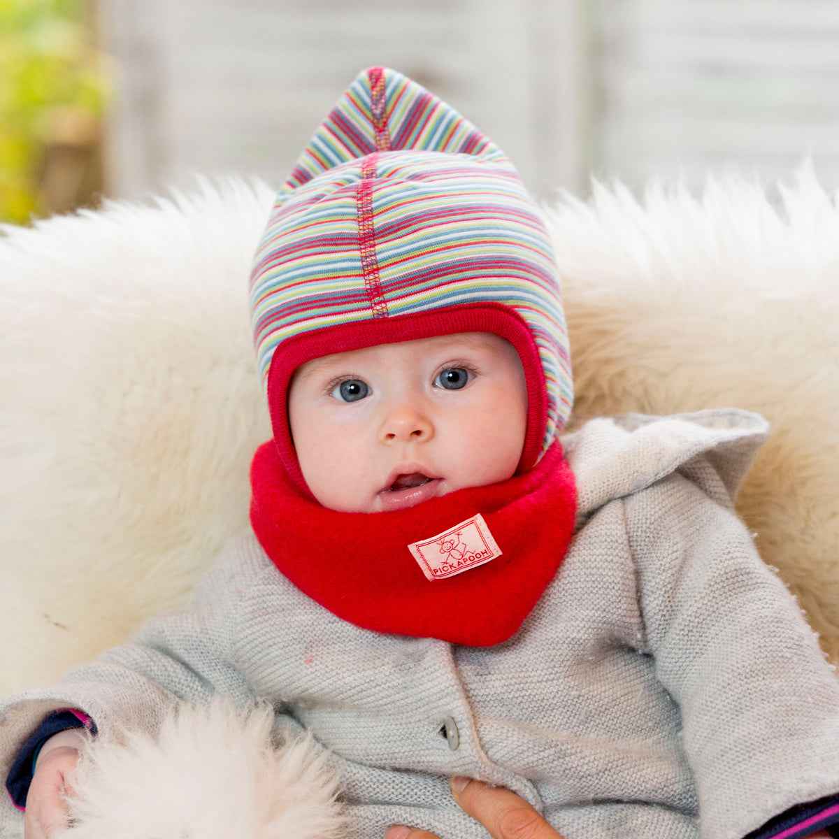 Pickapooh Kinder Mütze Flora kbT-Merino Wollfleece