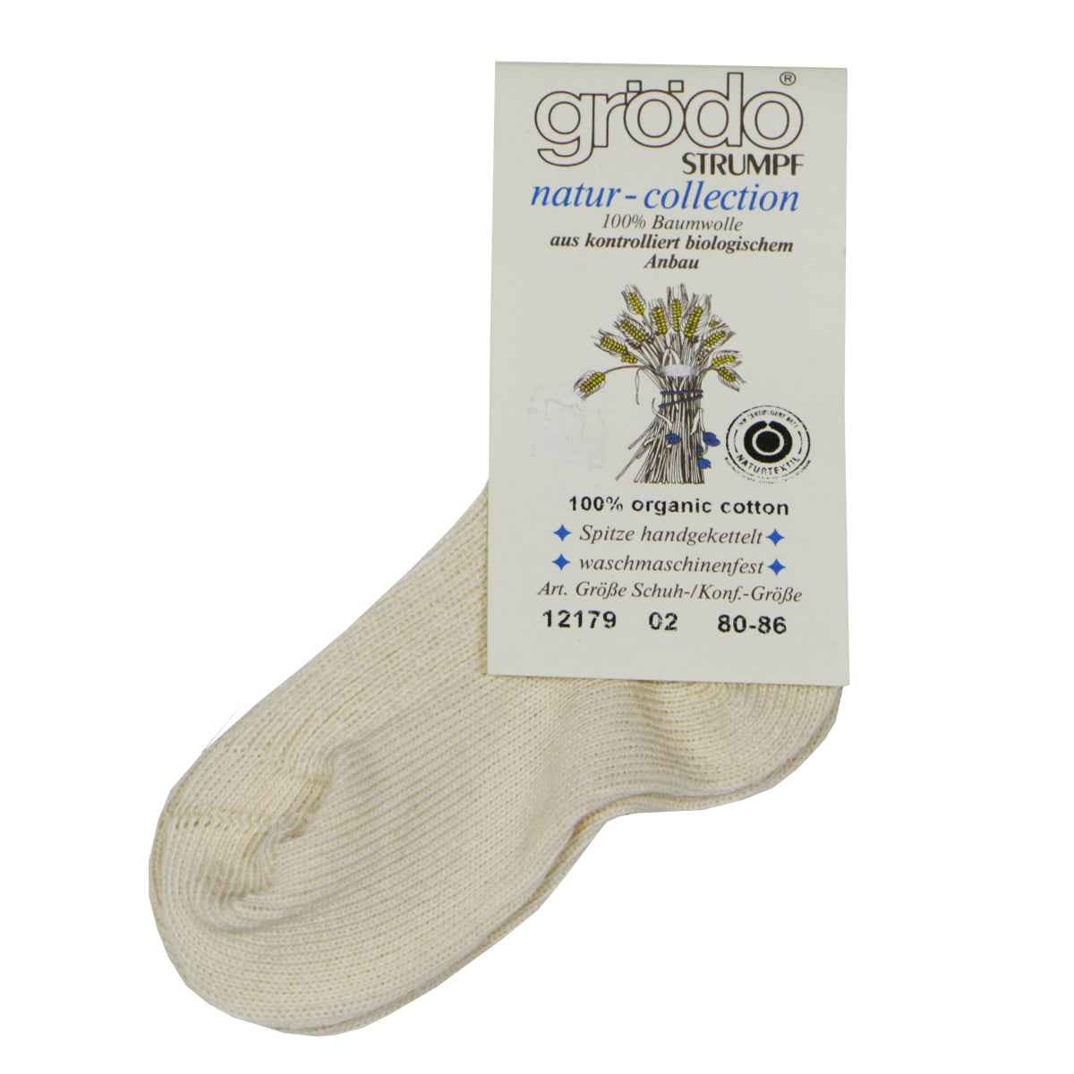 Gestrickte Baby Socken reiner Baumwolle (Bio)