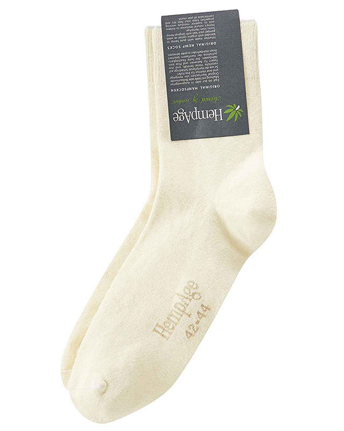 Hempage Unisex Klassische Socke Baumwolle Hanf Elasthan