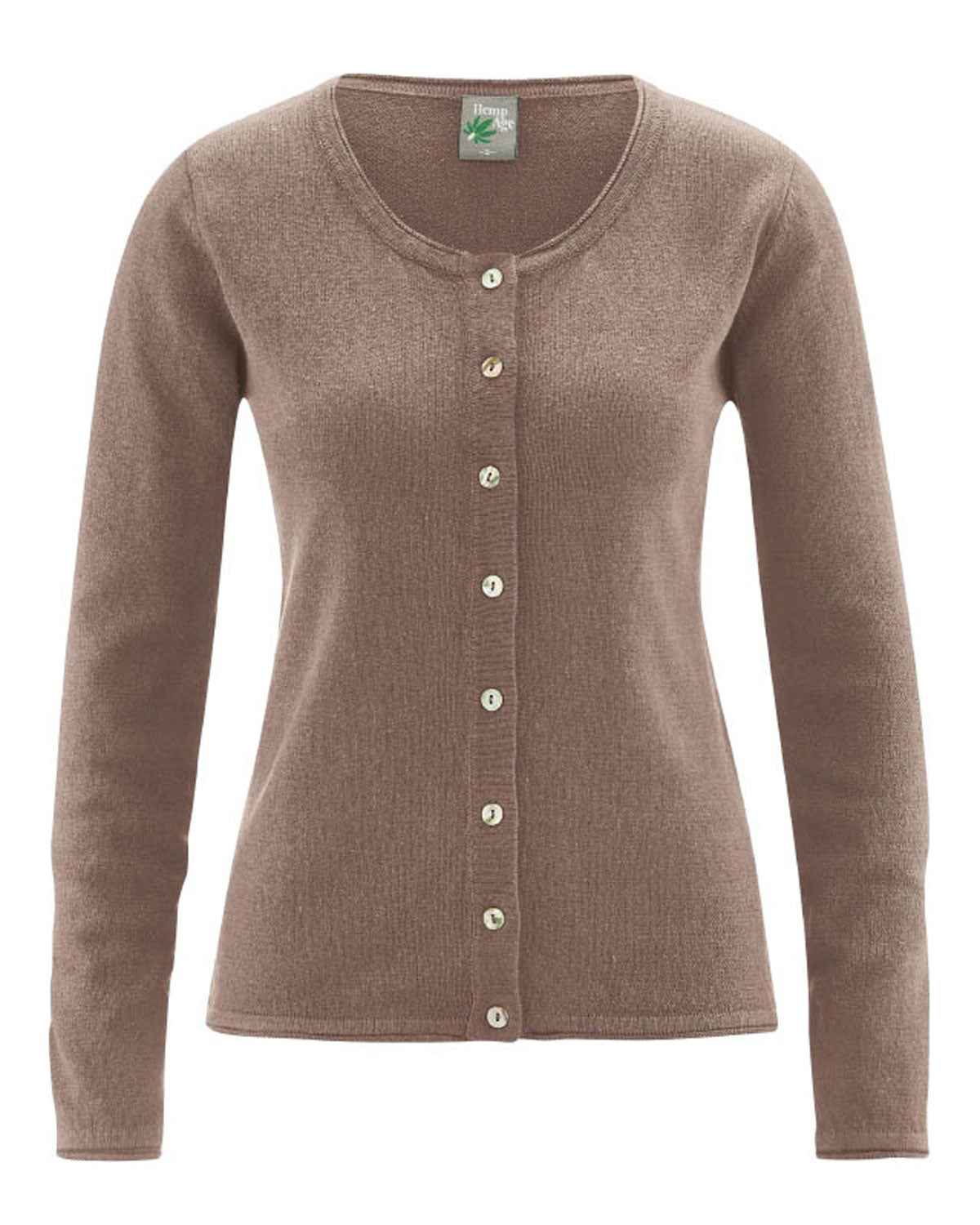 Hempage Damen Cardigan Hanf Bio Baumwolle recycelt