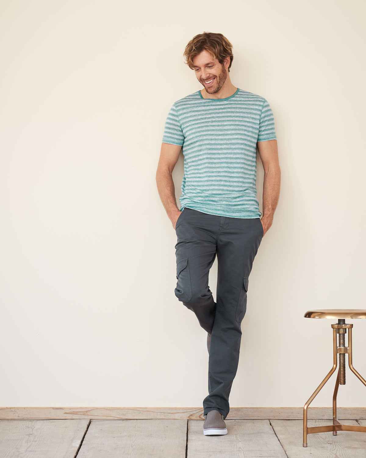 Living Crafts Herren T-Shirt Bio Leinen