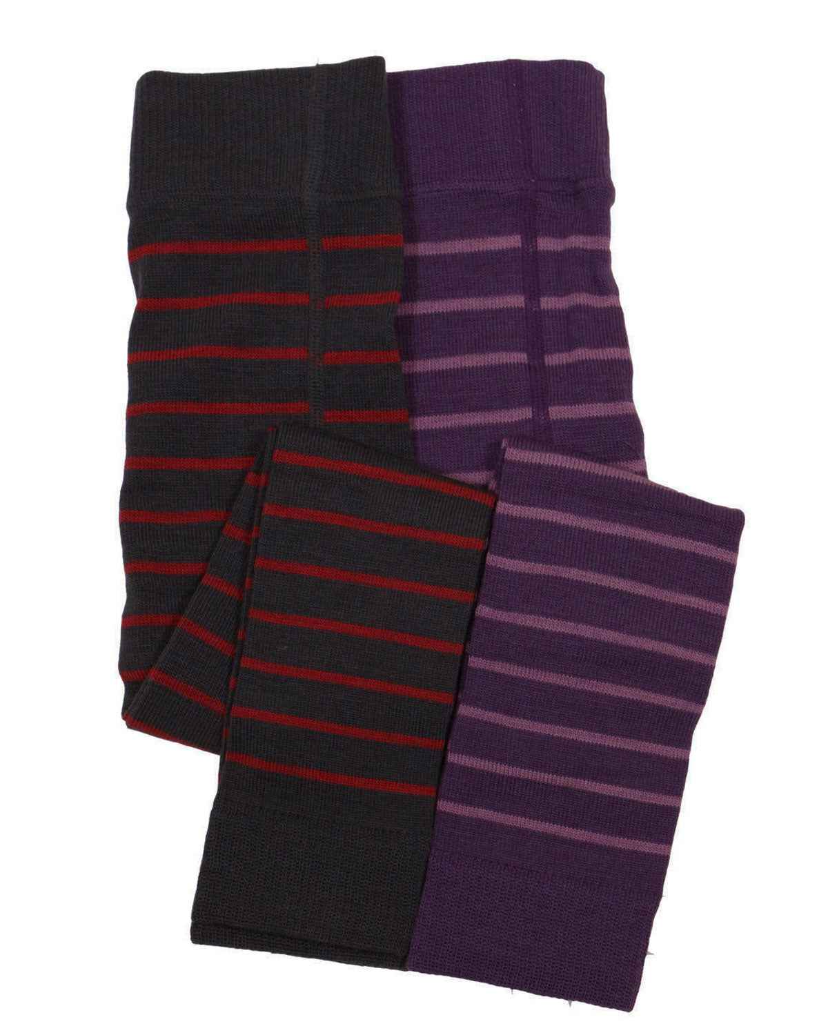 Kinder Leggings geringelt Schurwolle Baumwolle mit Elasthan