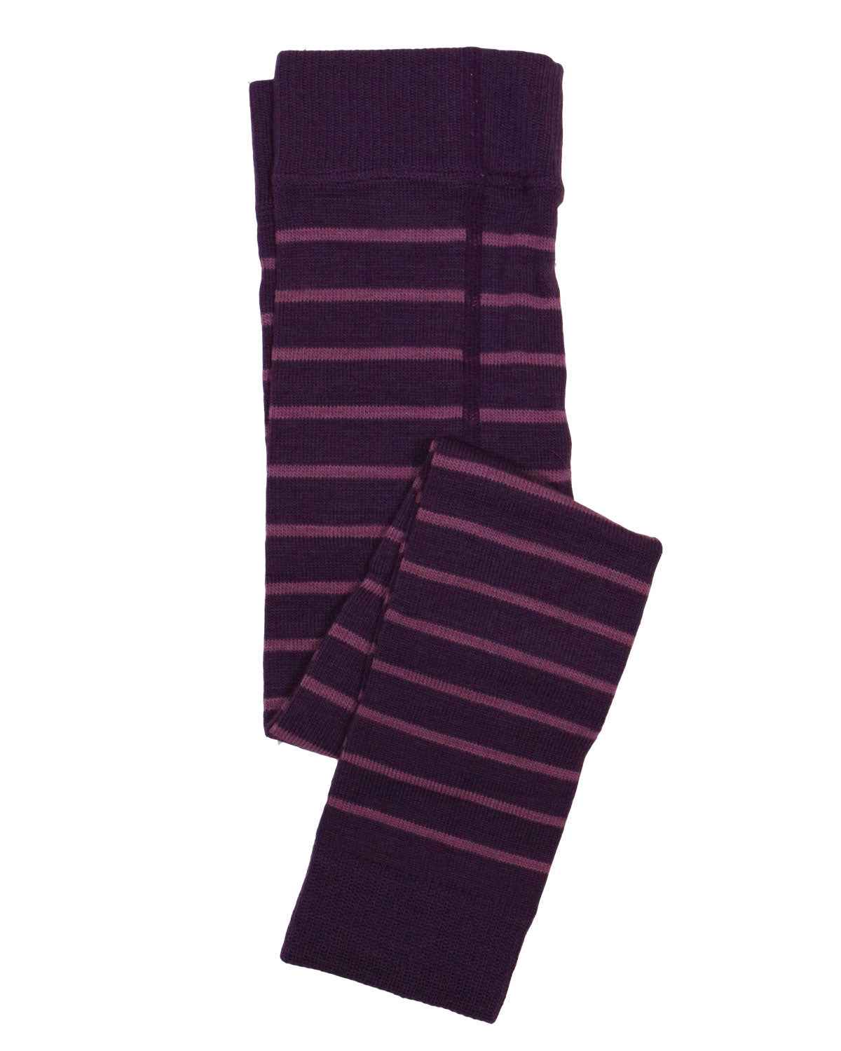 Kinder Leggings geringelt Schurwolle Baumwolle mit Elasthan