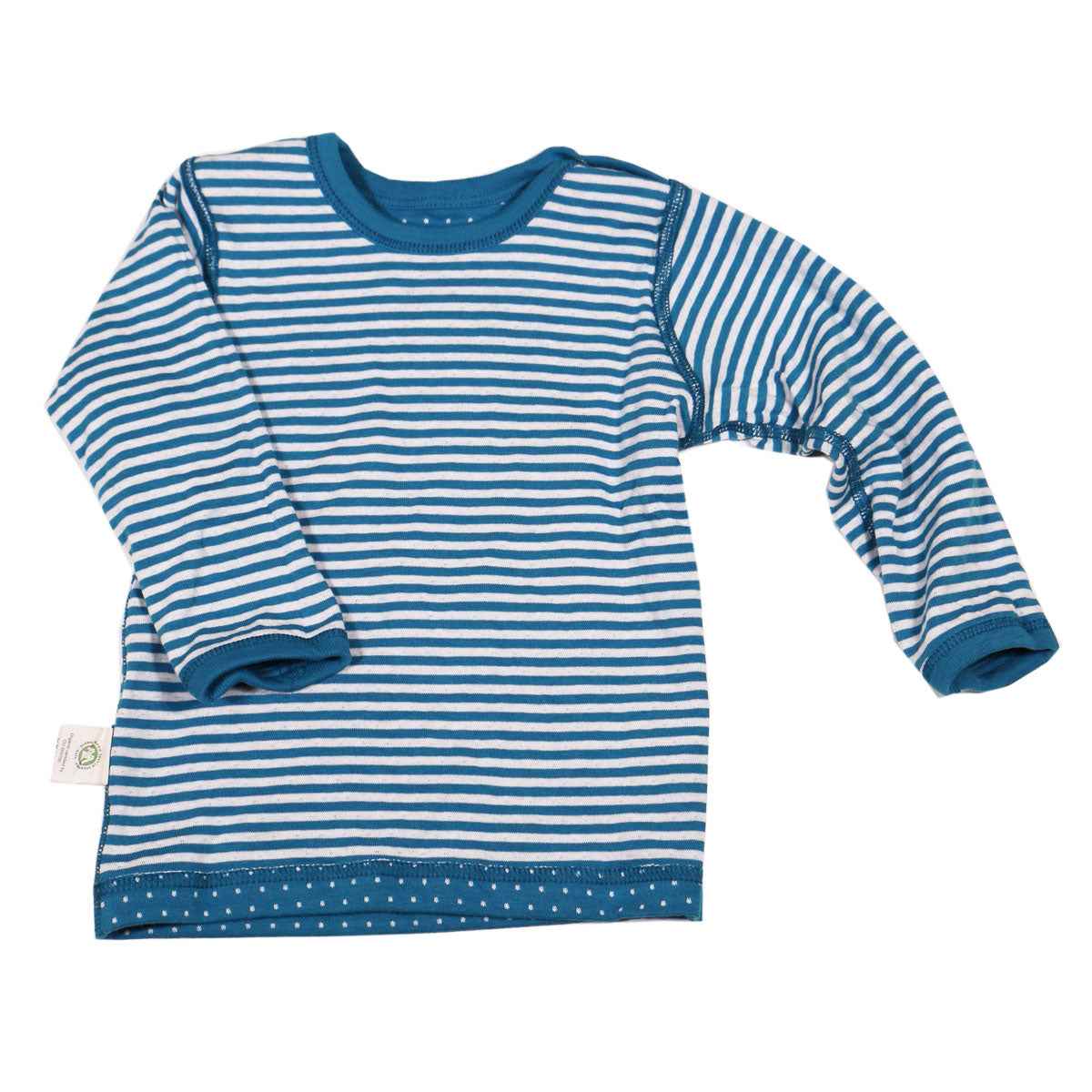 Leela Cotton Wendelangarmshirt Baumwolle (Bio) blau/weiss