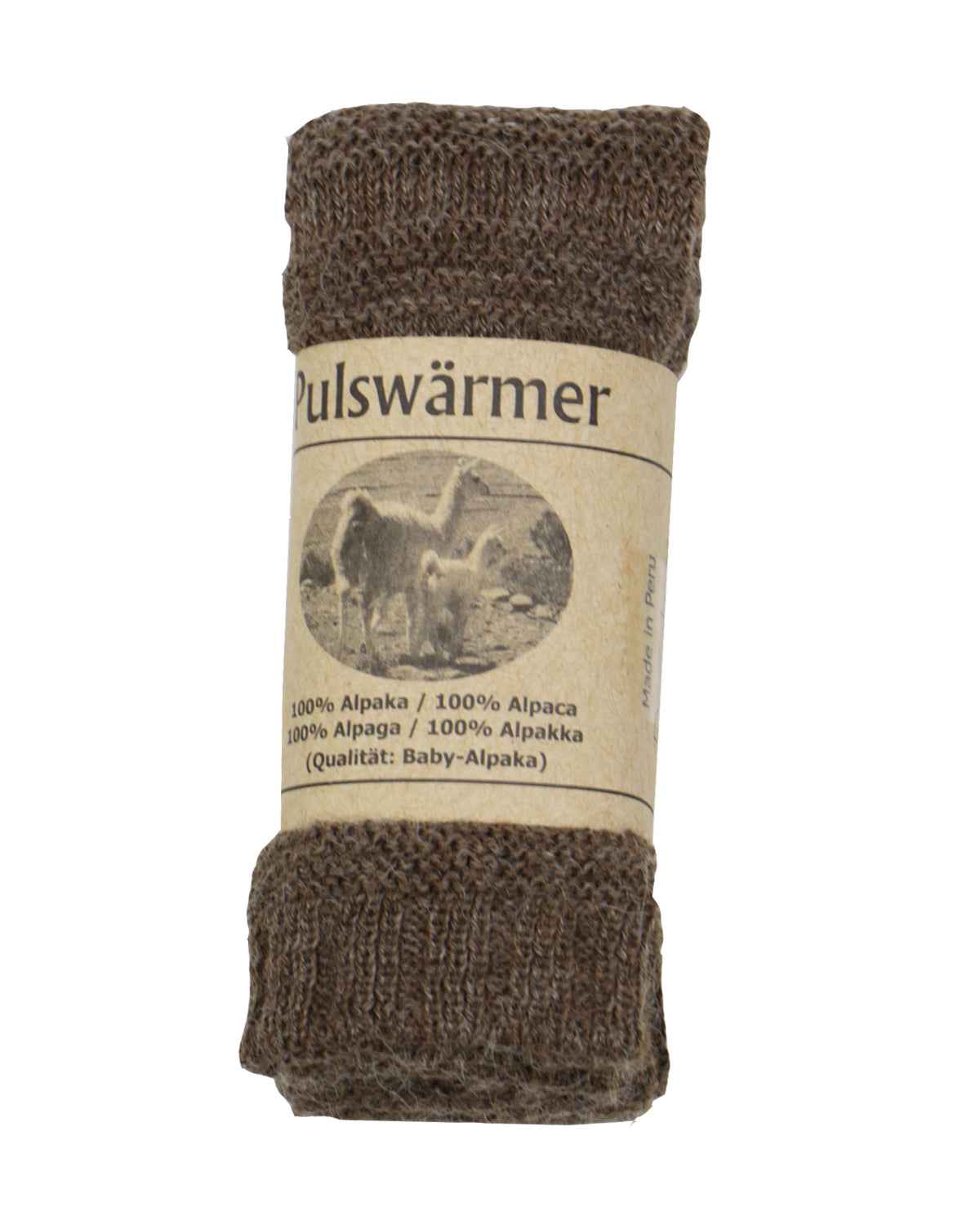Strick-Pulswärmer Alpaka mit Daumenloch
