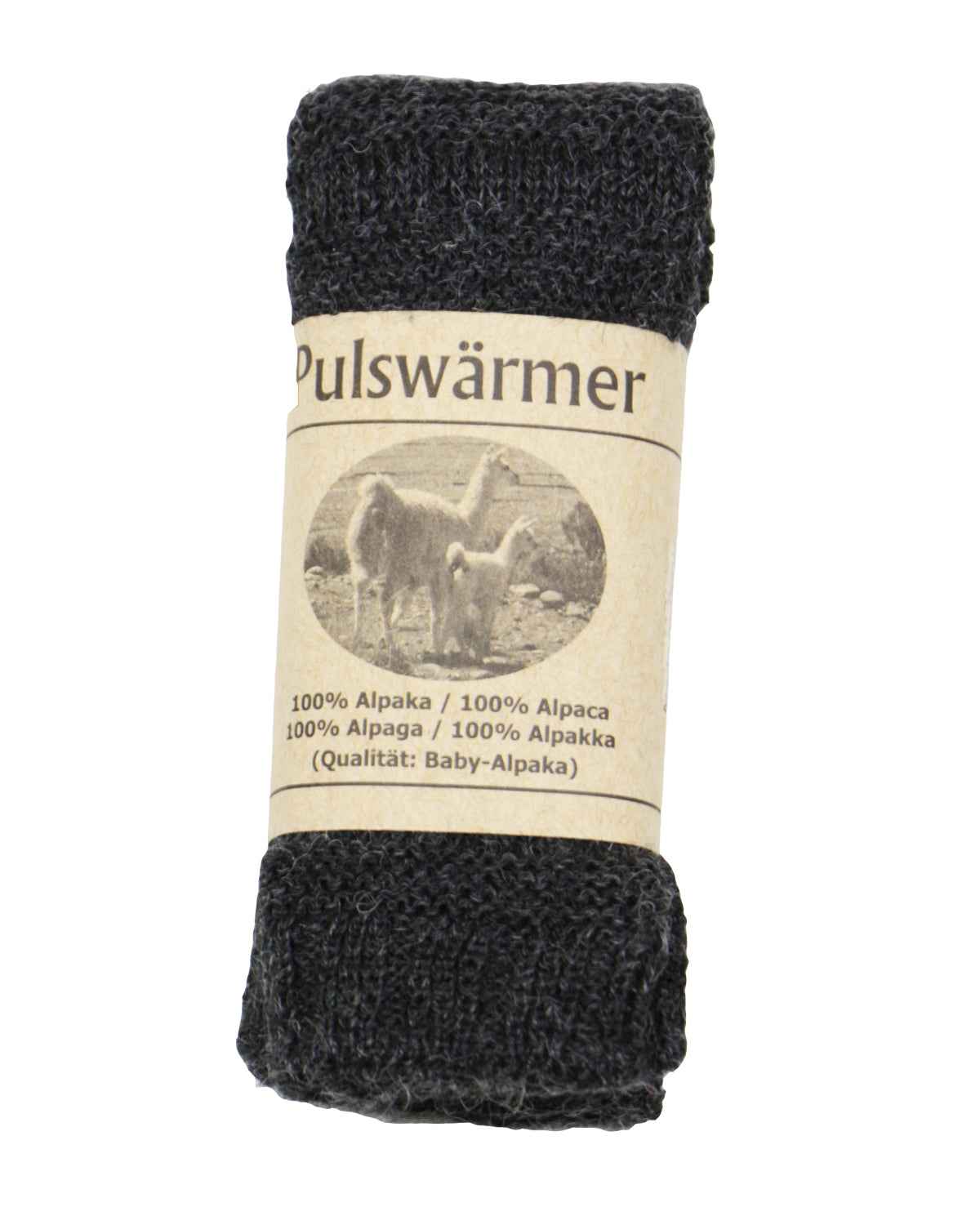 Strick-Pulswärmer Alpaka mit Daumenloch