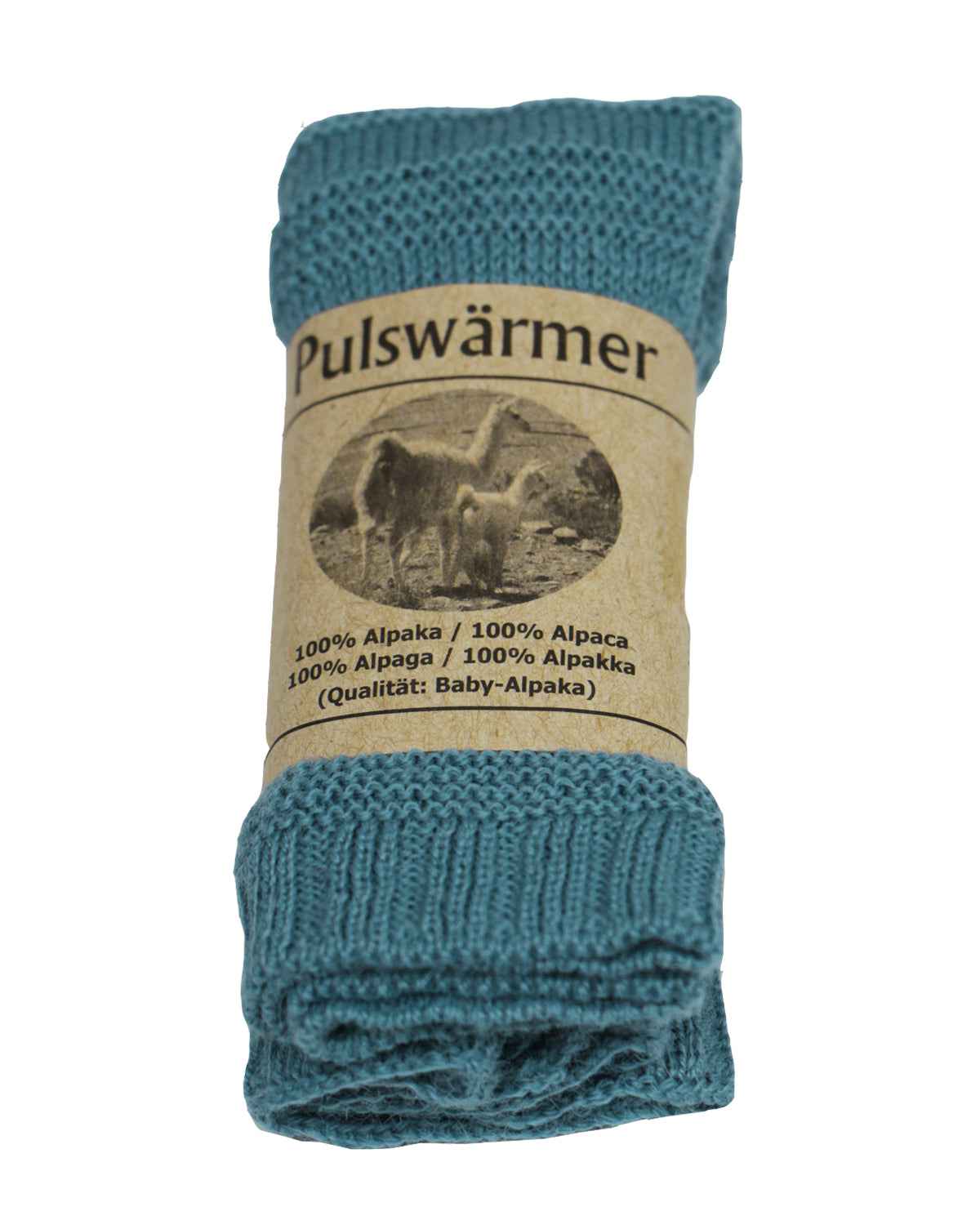 Strick-Pulswärmer Alpaka mit Daumenloch