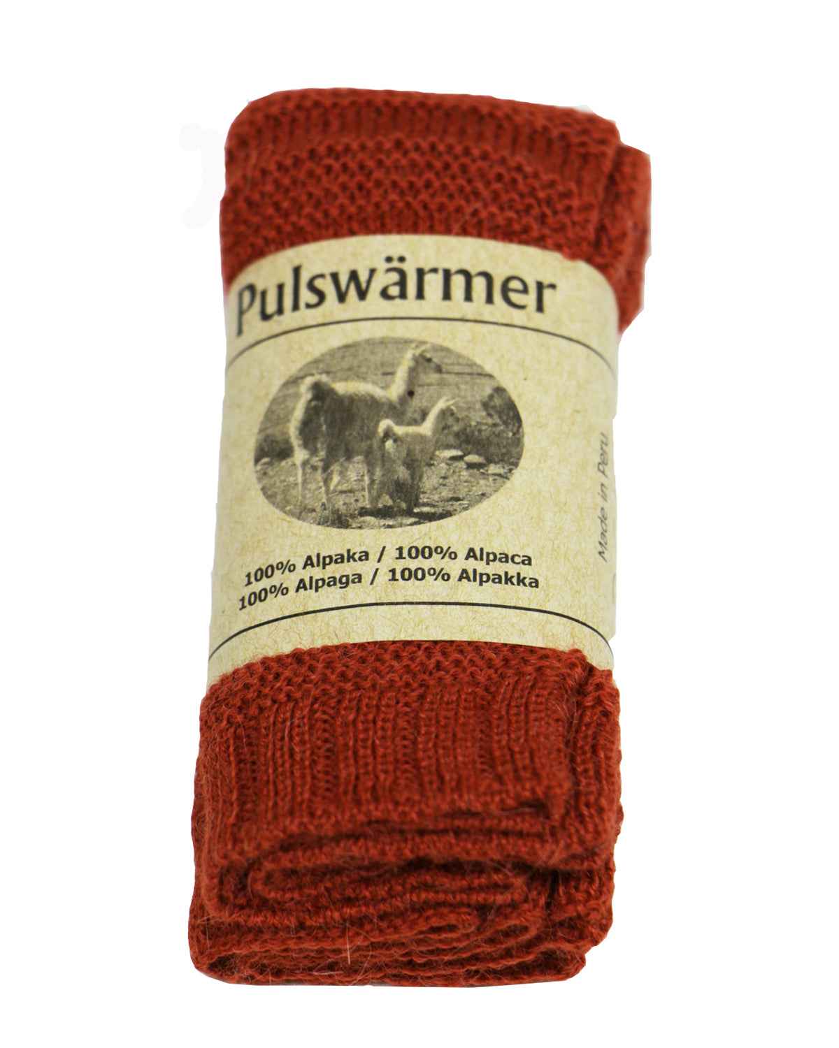 Strick-Pulswärmer Alpaka mit Daumenloch