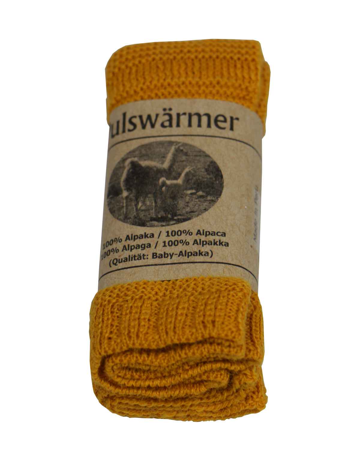 Strick-Pulswärmer Alpaka mit Daumenloch