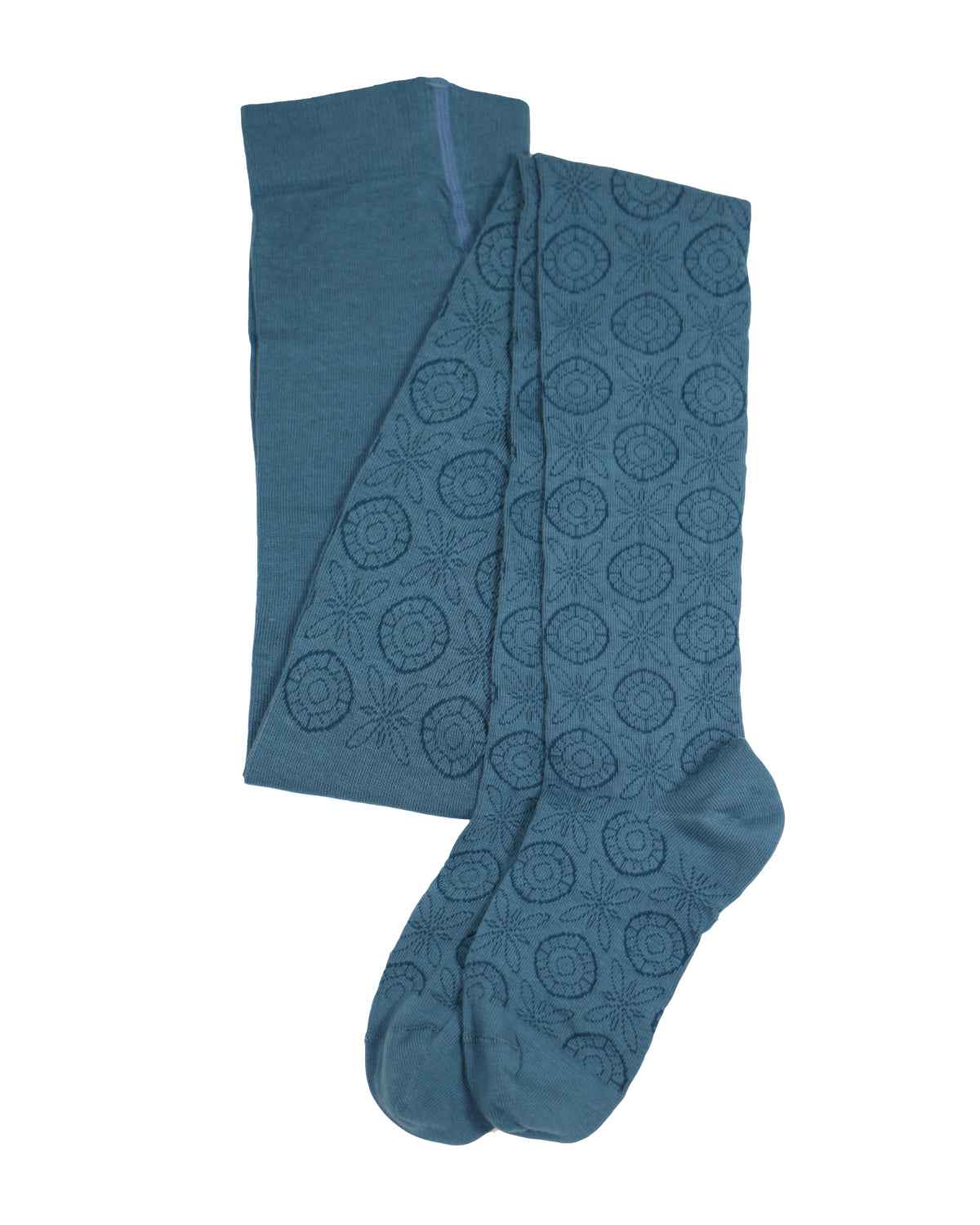 Damen Strumpfhose Kringelmuster Bio Baumwolle Elasthan
