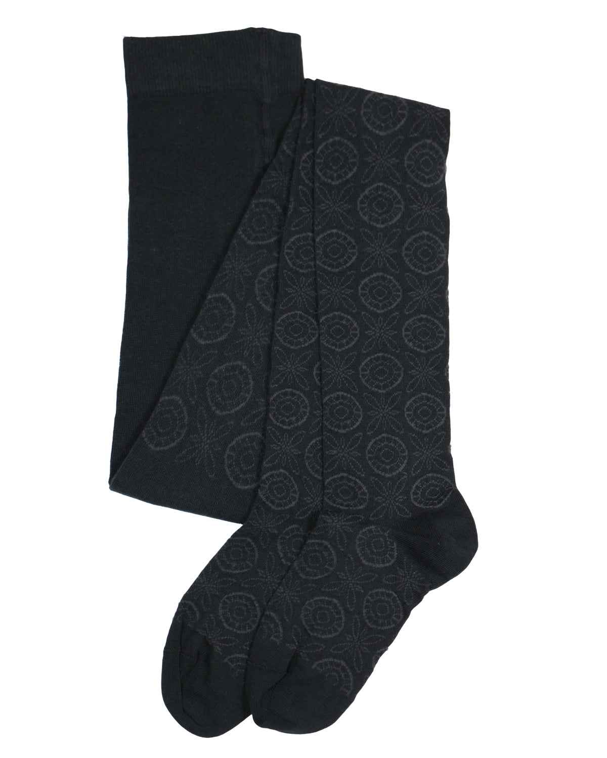 Damen Strumpfhose Kringelmuster Bio Baumwolle Elasthan