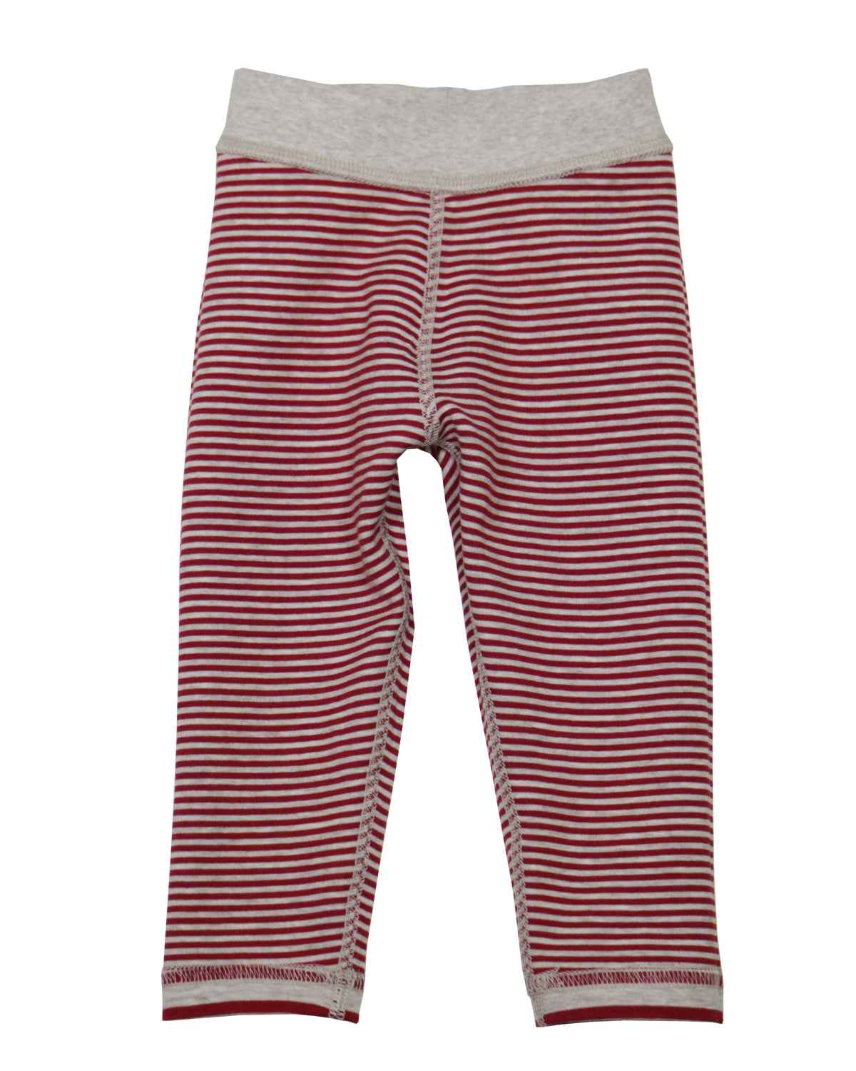 Kinder Wendeleggings Bio Baumwolle ziegelrot-beige melange