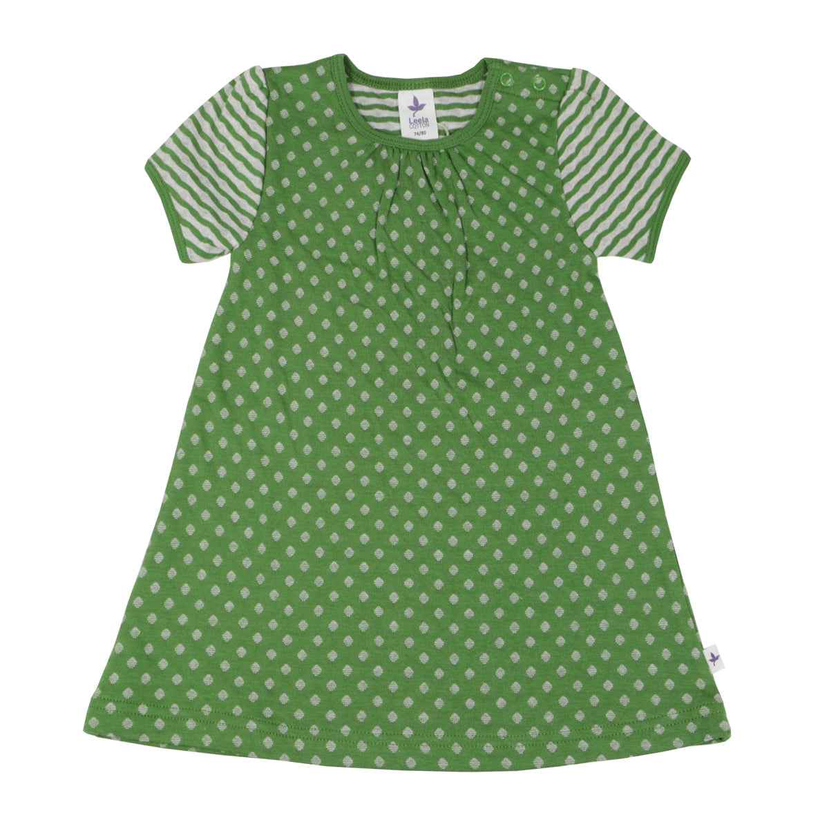Kinder Sommerkleid 'Weserstrand" Bio Baumwolle, waldgrün