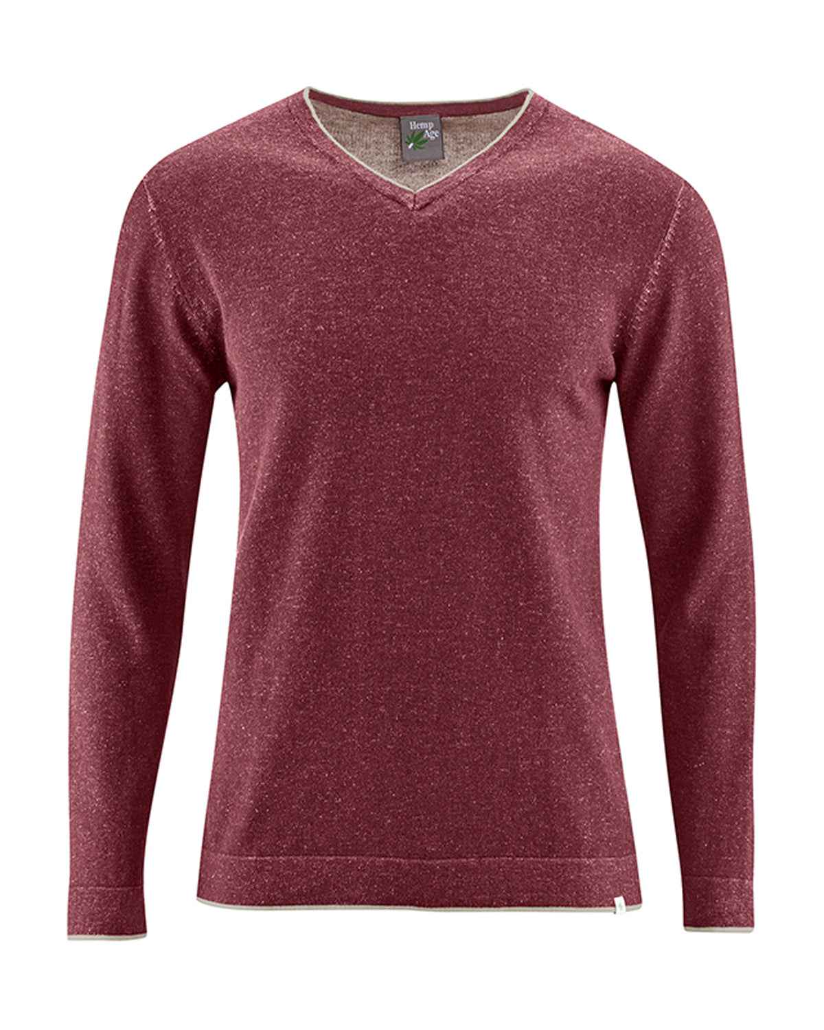 Herren Pullover V-Ausschnitt Bio Baumwolle Hanf