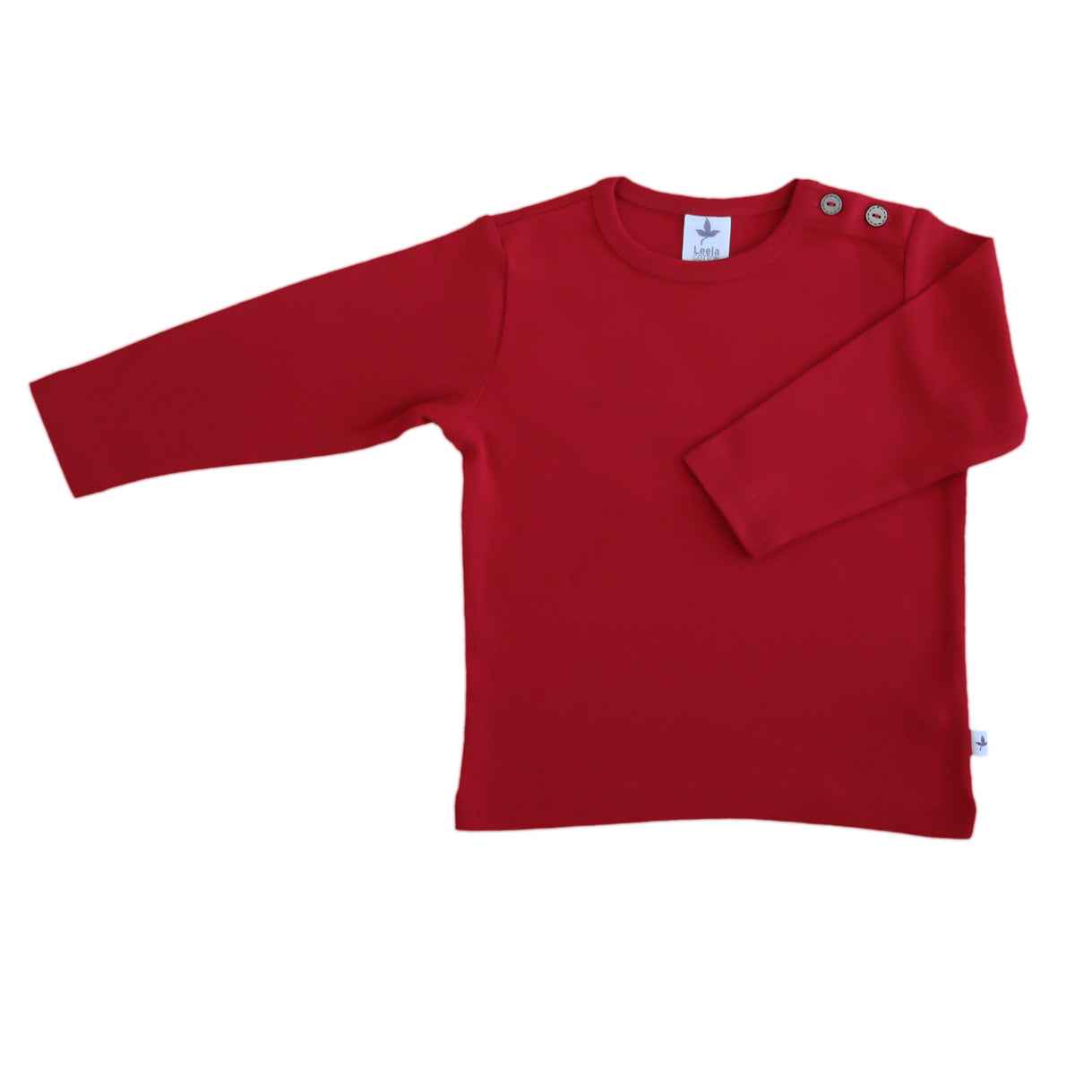 Leela Cotton Langarmshirt uni Bio Baumwolle