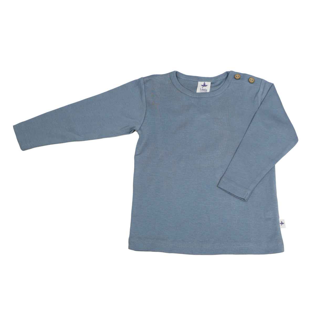 Leela Cotton Langarmshirt uni Bio Baumwolle