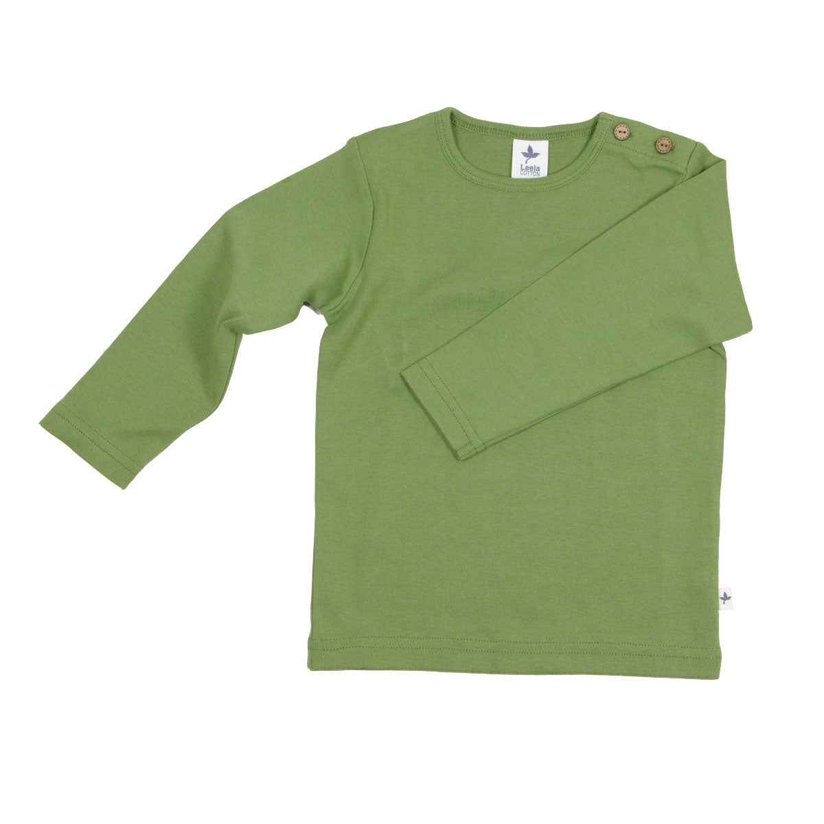Leela Cotton Langarmshirt uni Bio Baumwolle
